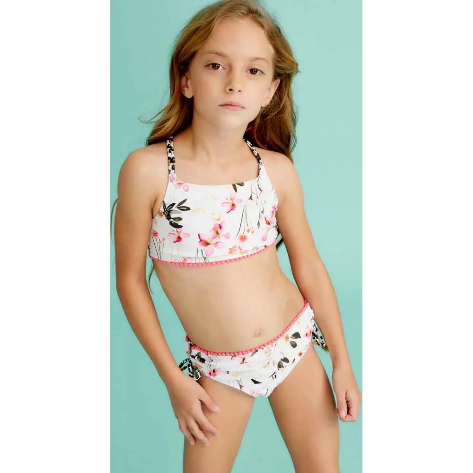 Traje de baño de playa niña blanco Pink By Price Shoes modelo 6717