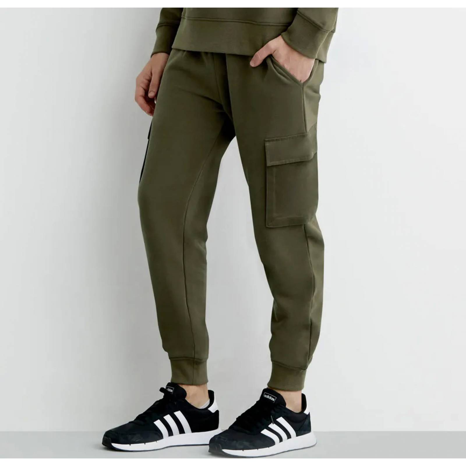 Pants casual caballero verde olivo Next & Co modelo 178B