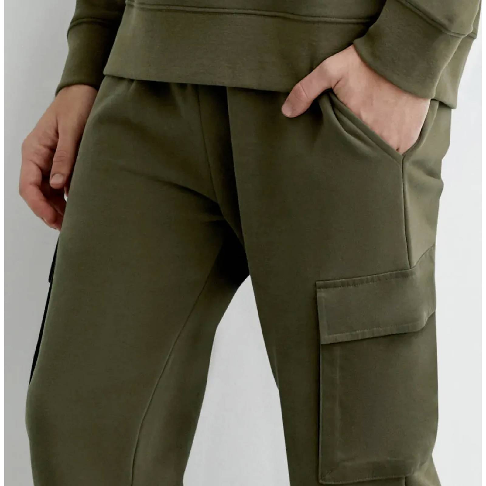 Pants casual caballero verde olivo Next & Co modelo 178B