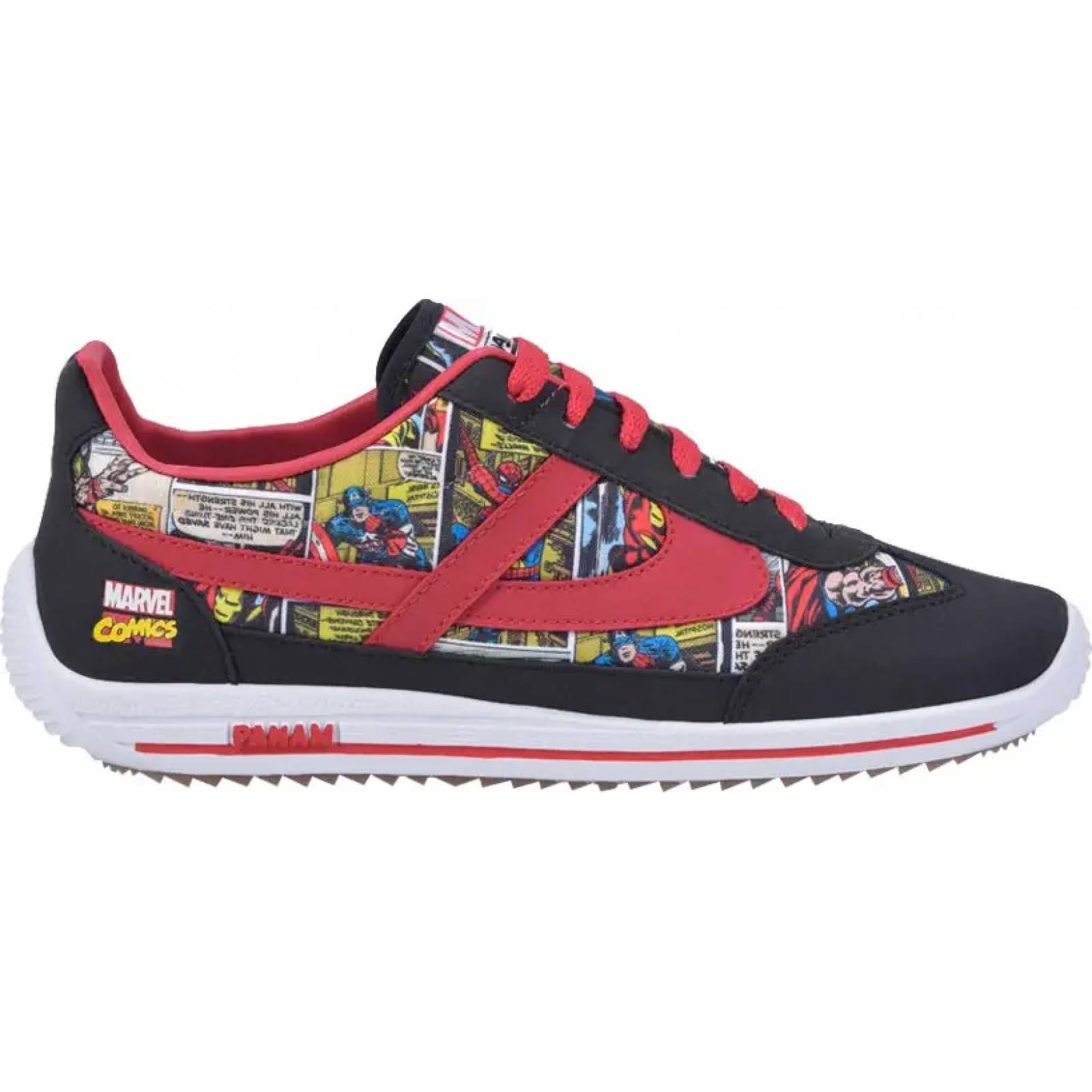 Choclo tenis casual urbano juniors negro Panam modelo 0001