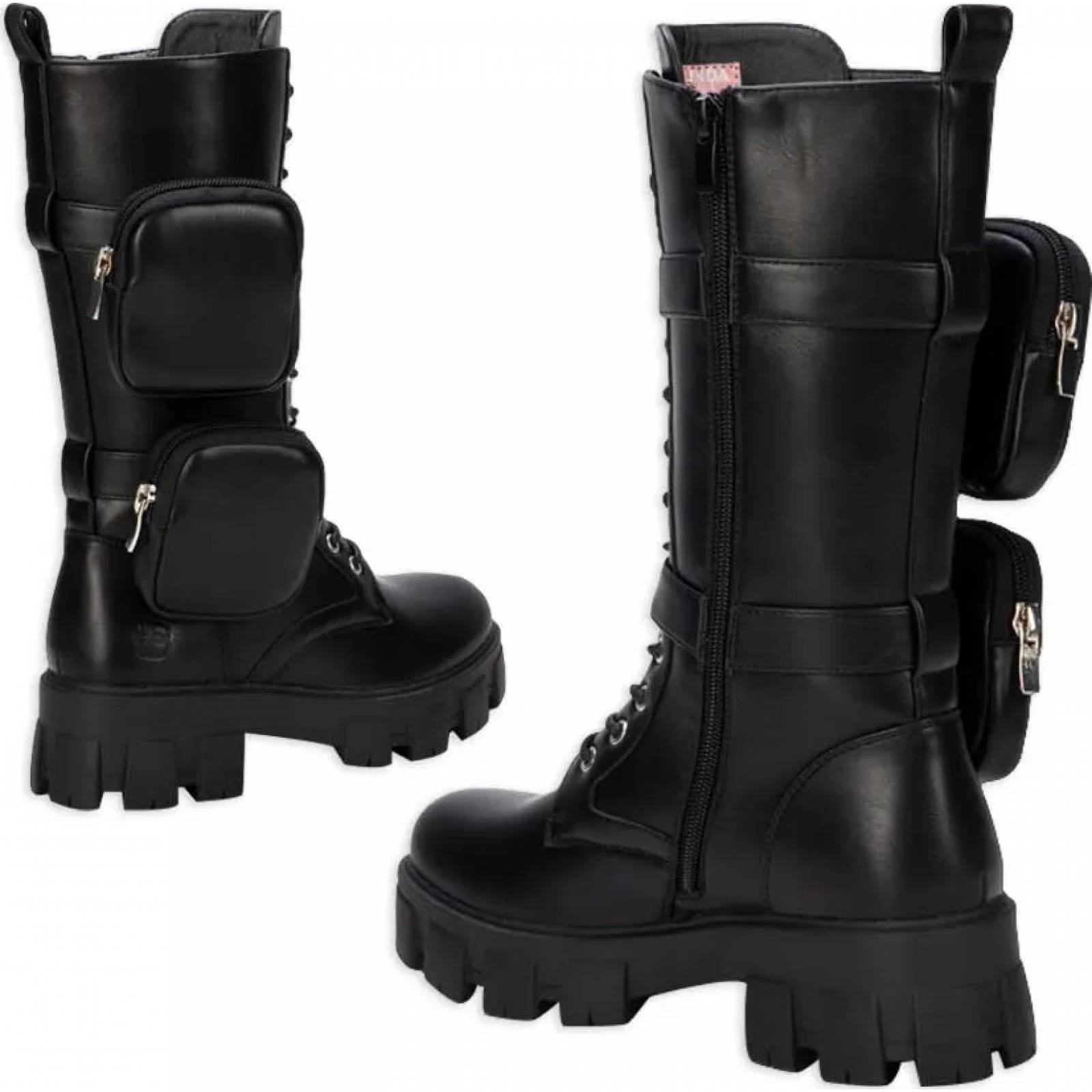 Bota militar dama negro Belinda Peregrin modelo 1035
