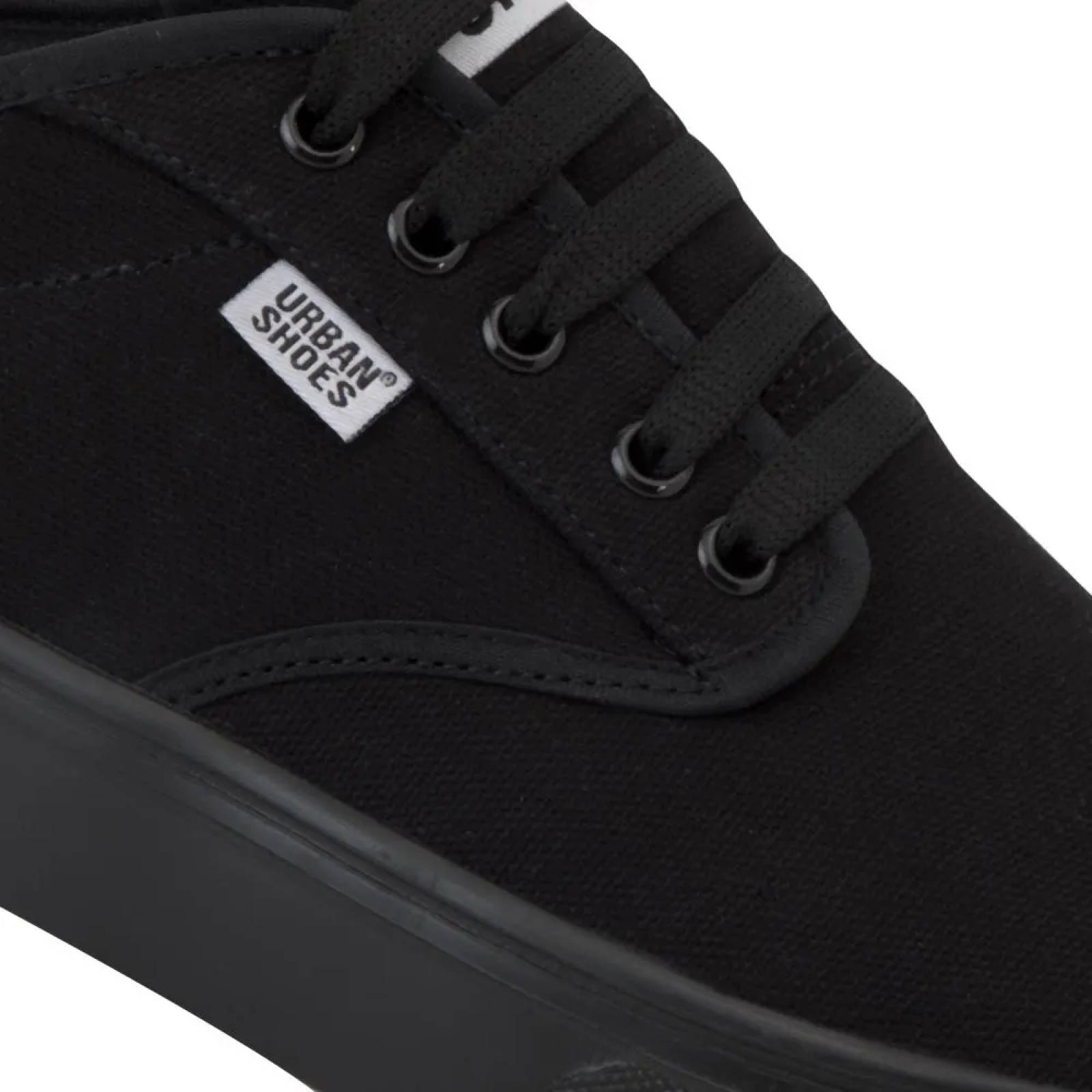 Choclo tenis casual urbano caballero negro Urban Shoes modelo 180