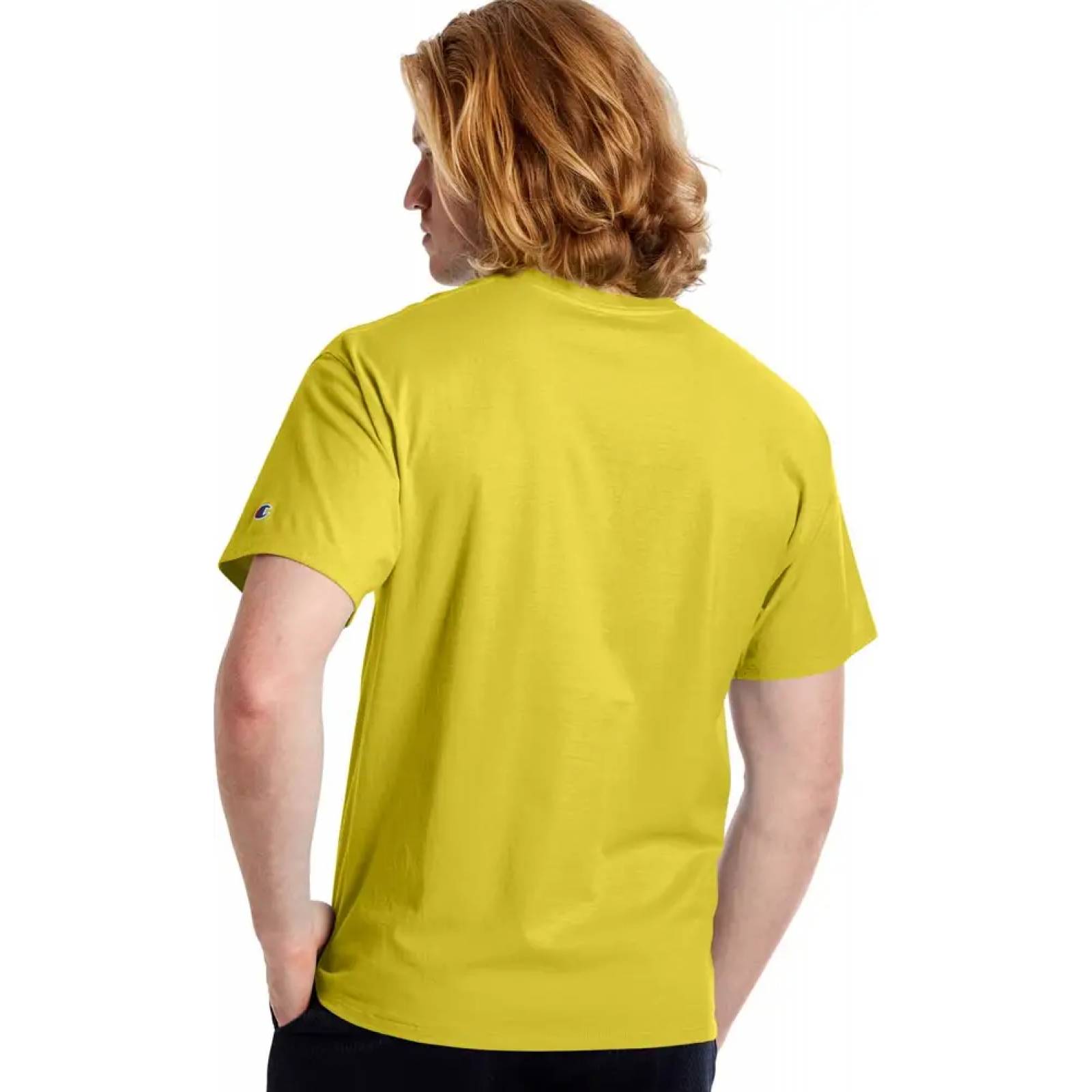 Playera casual caballero amarillo Champion modelo AYDE