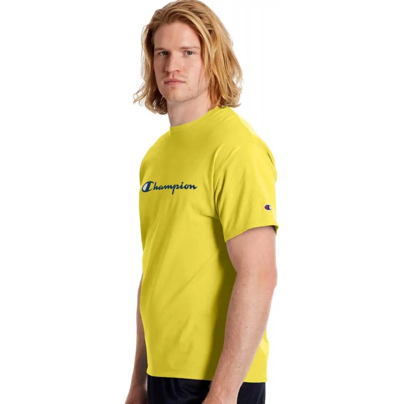 Playera casual caballero amarillo Champion modelo AYDE