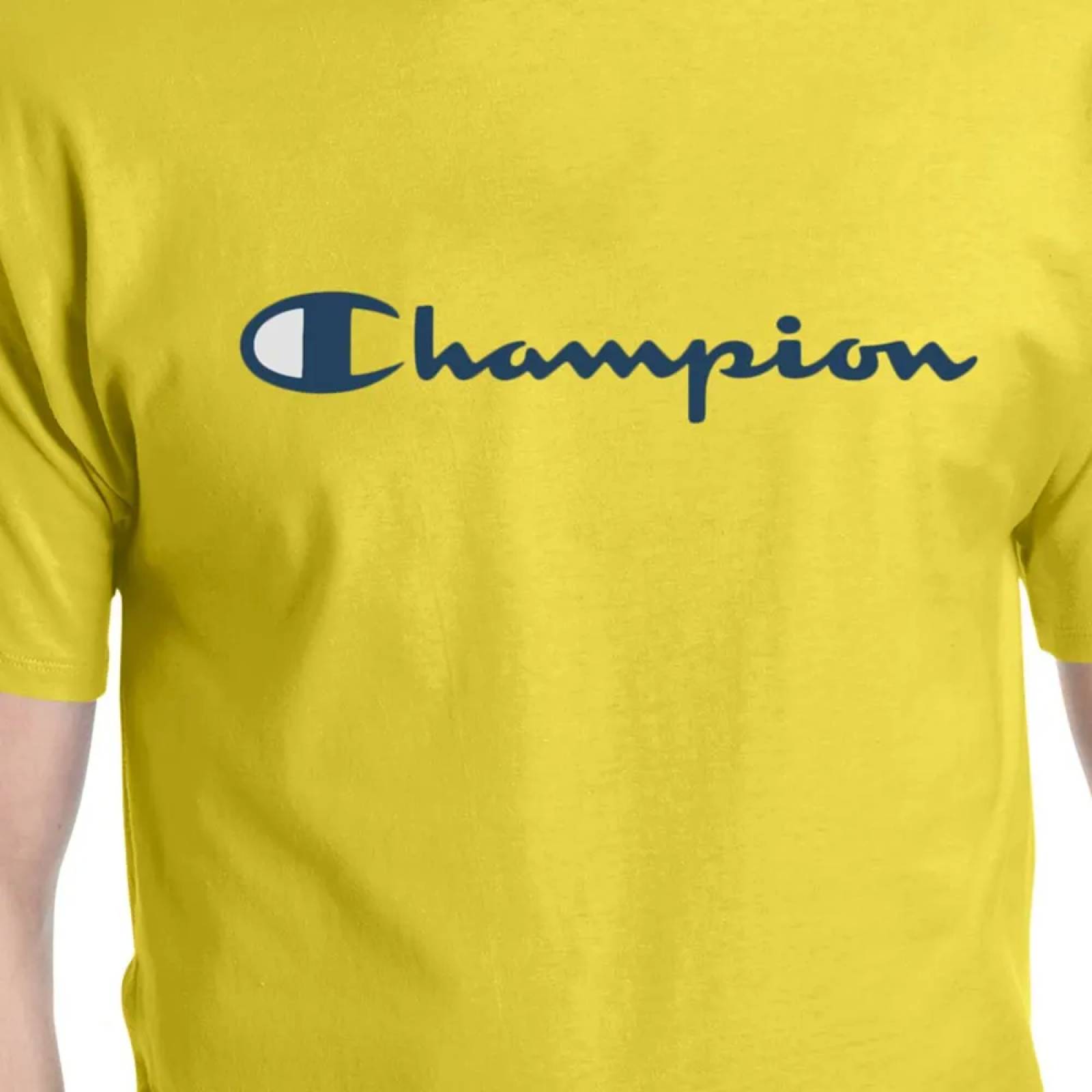 Playera casual caballero amarillo Champion modelo AYDE