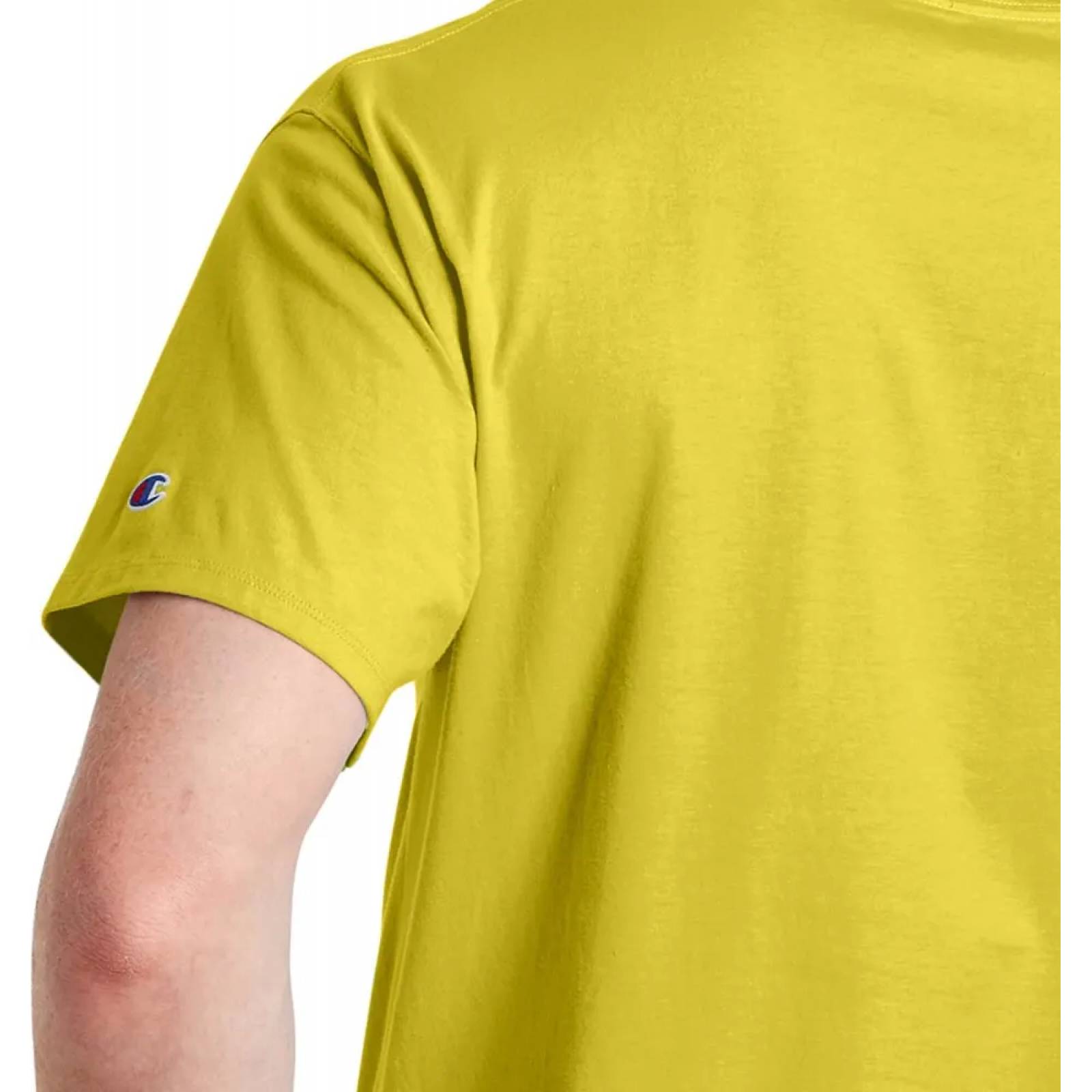 Playera casual caballero amarillo Champion modelo AYDE