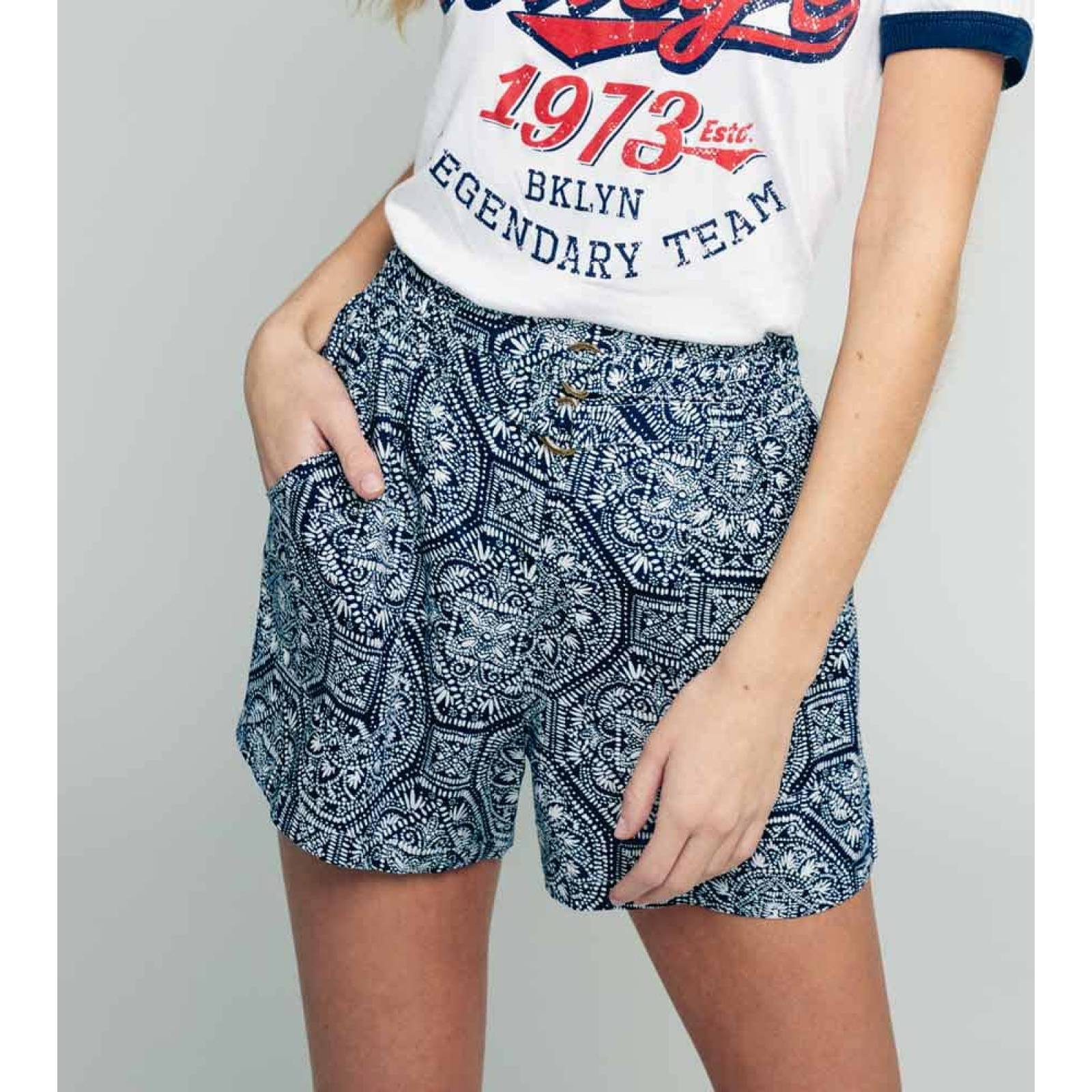 Bermuda/short casual dama azul Holly Land modelo 3490
