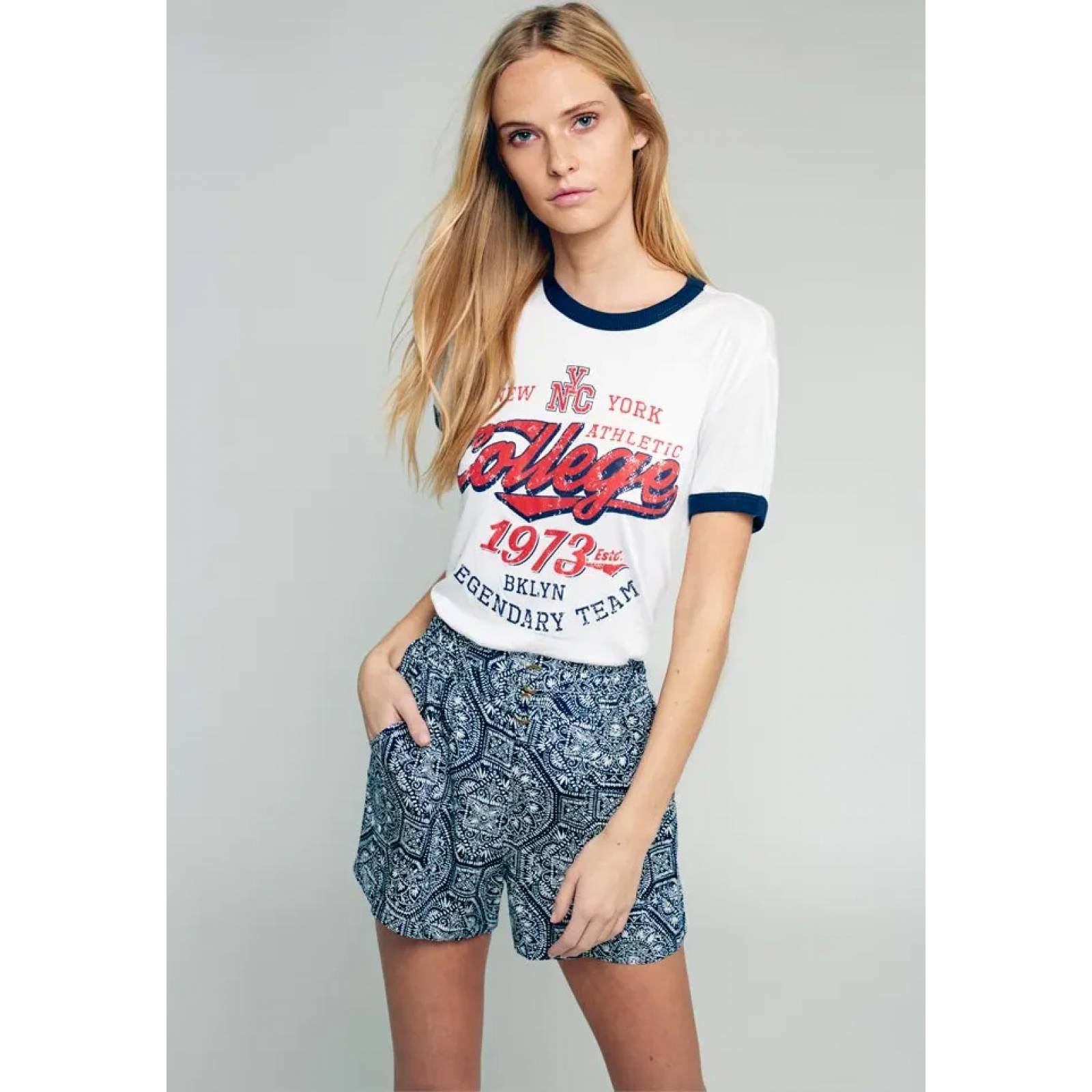 Bermuda/short casual dama azul Holly Land modelo 3490