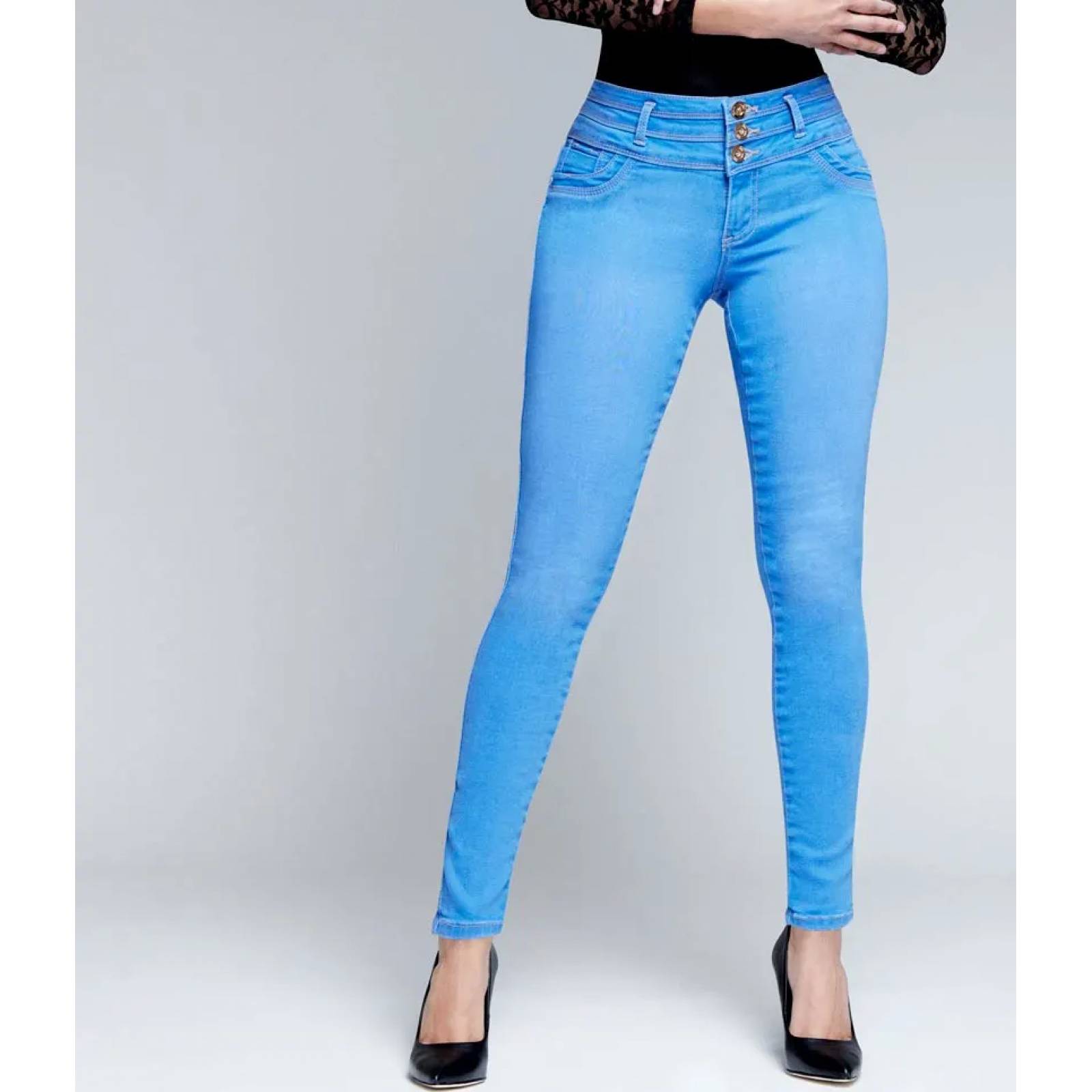Jeans casual dama azul Fergino modelo 2202