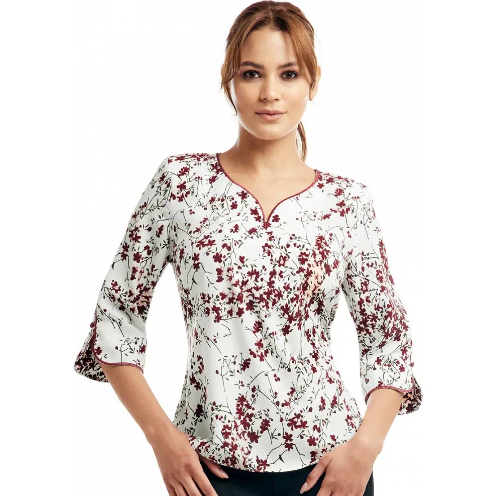 Blusa casual dama blanco Paloma Carmin modelo 7659
