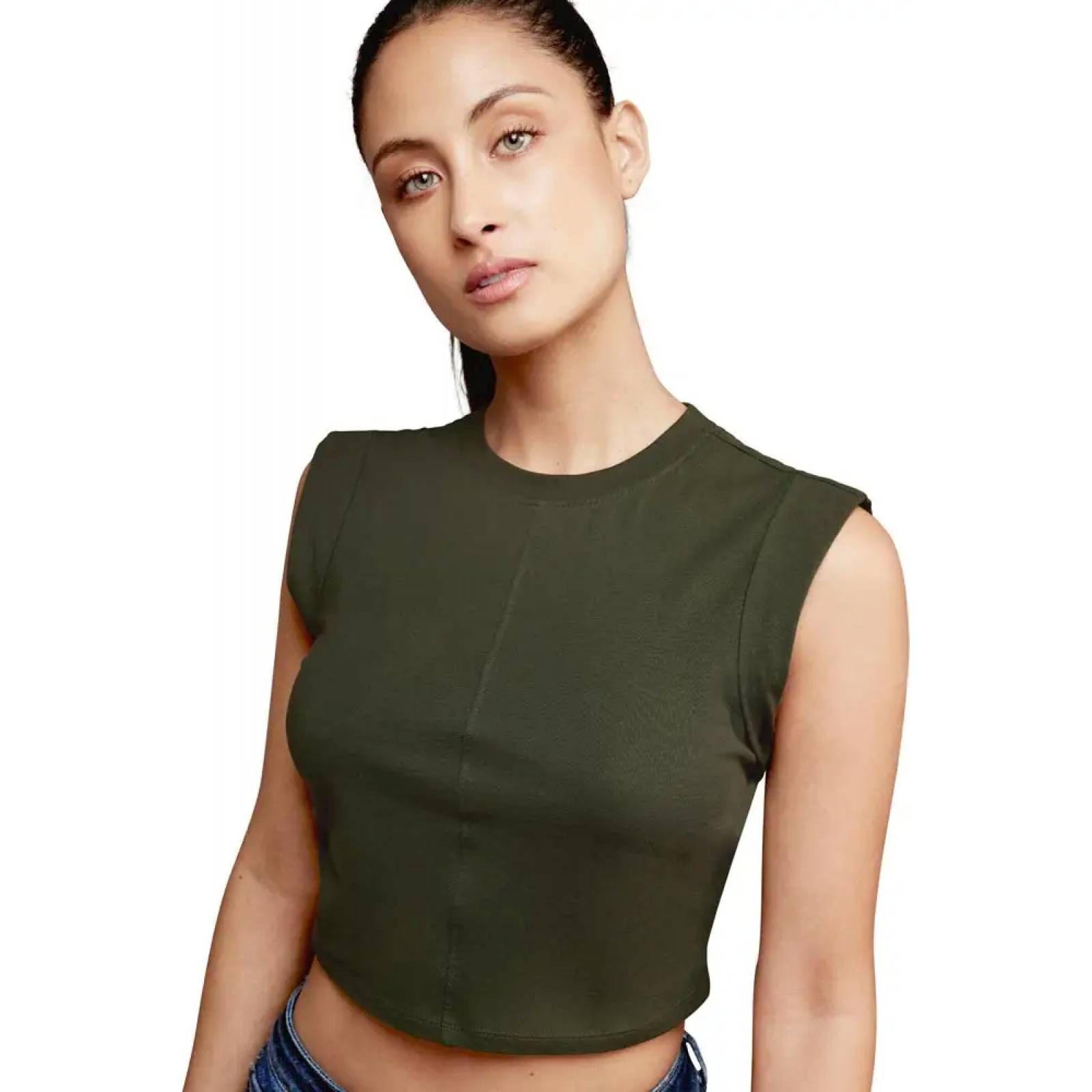Blusa casual dama verde olivo Holly Land modelo RM08