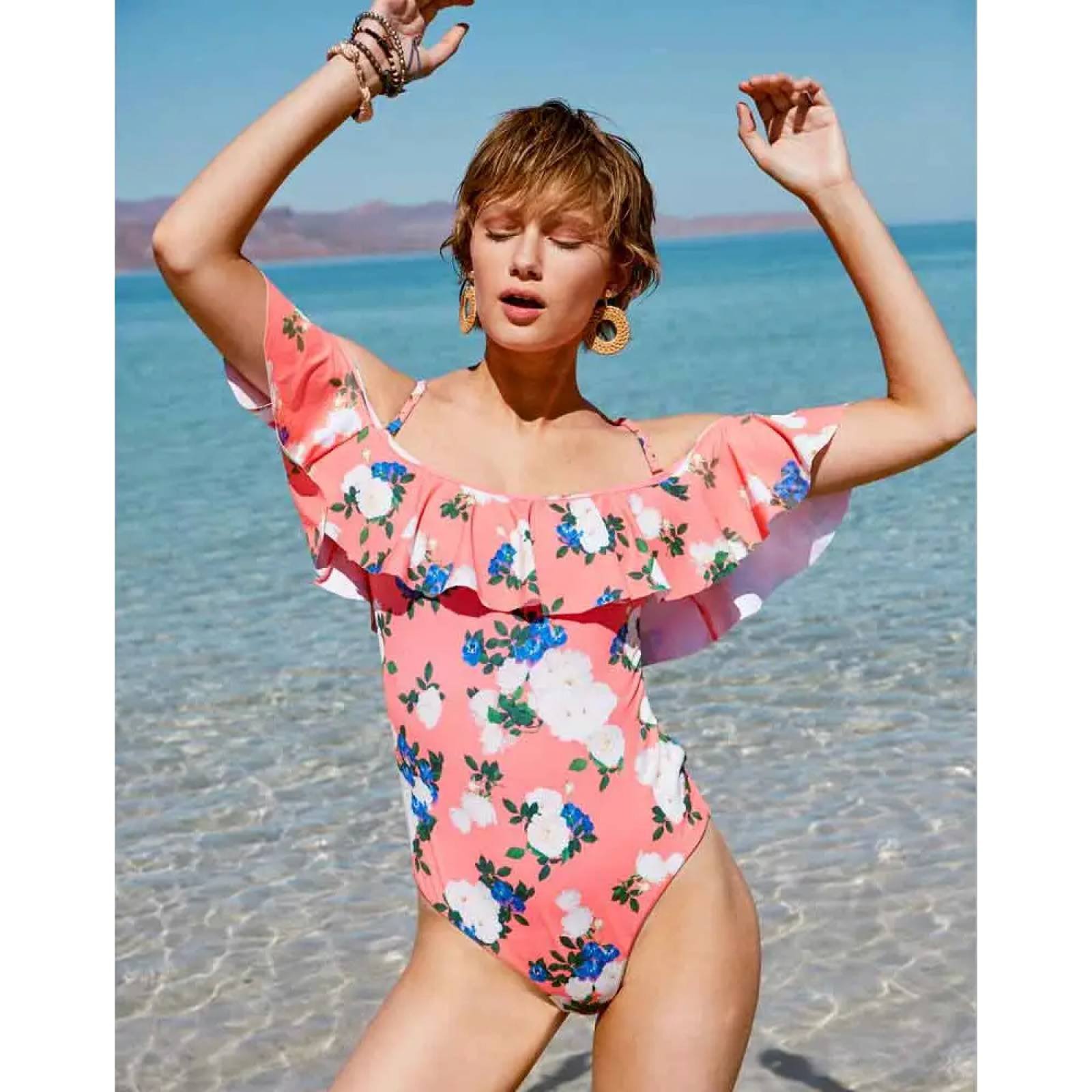 Traje de baño de playa dama rosa Holly Land modelo JUNO