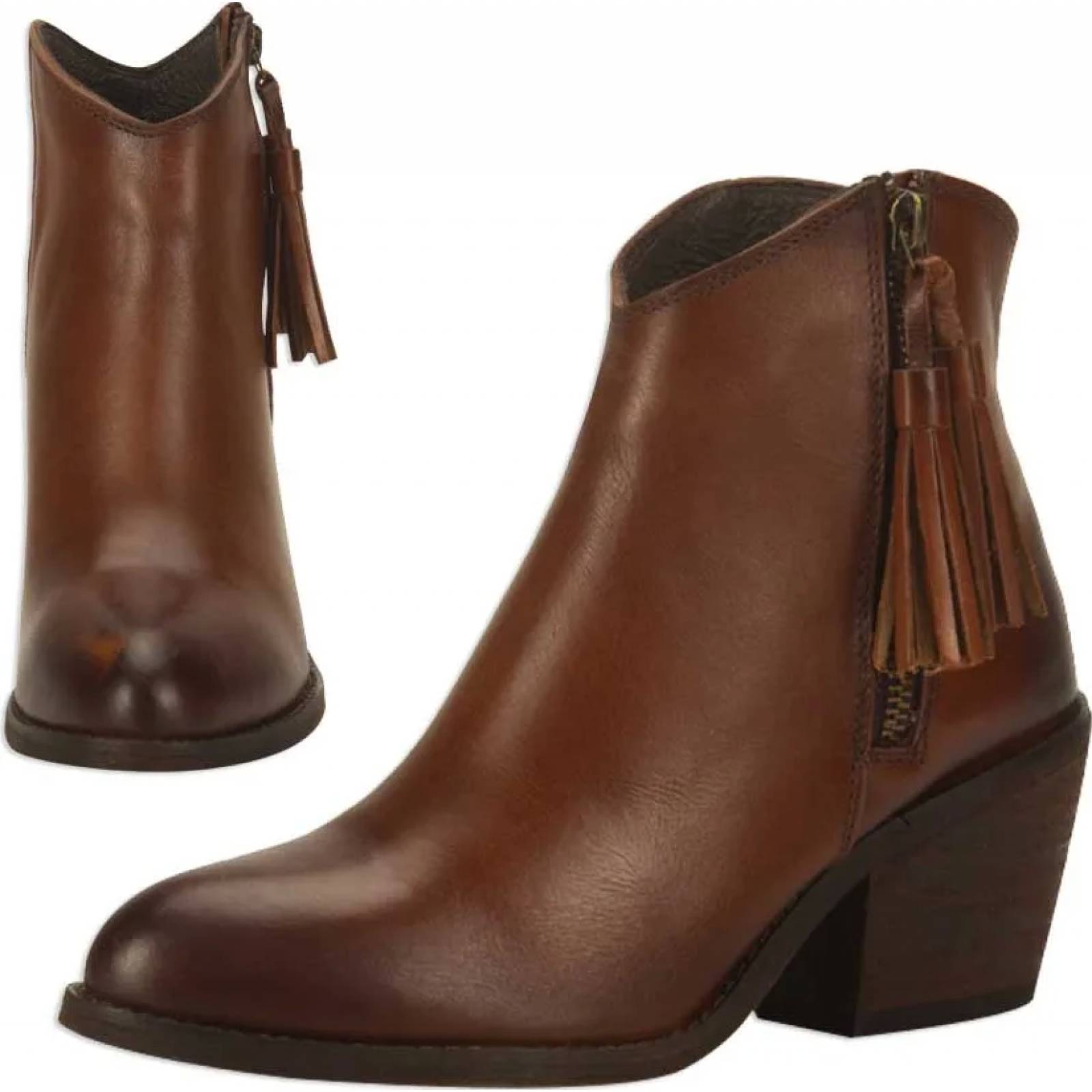 Bota vaquero dama cafe Tierra Bendita modelo 2696
