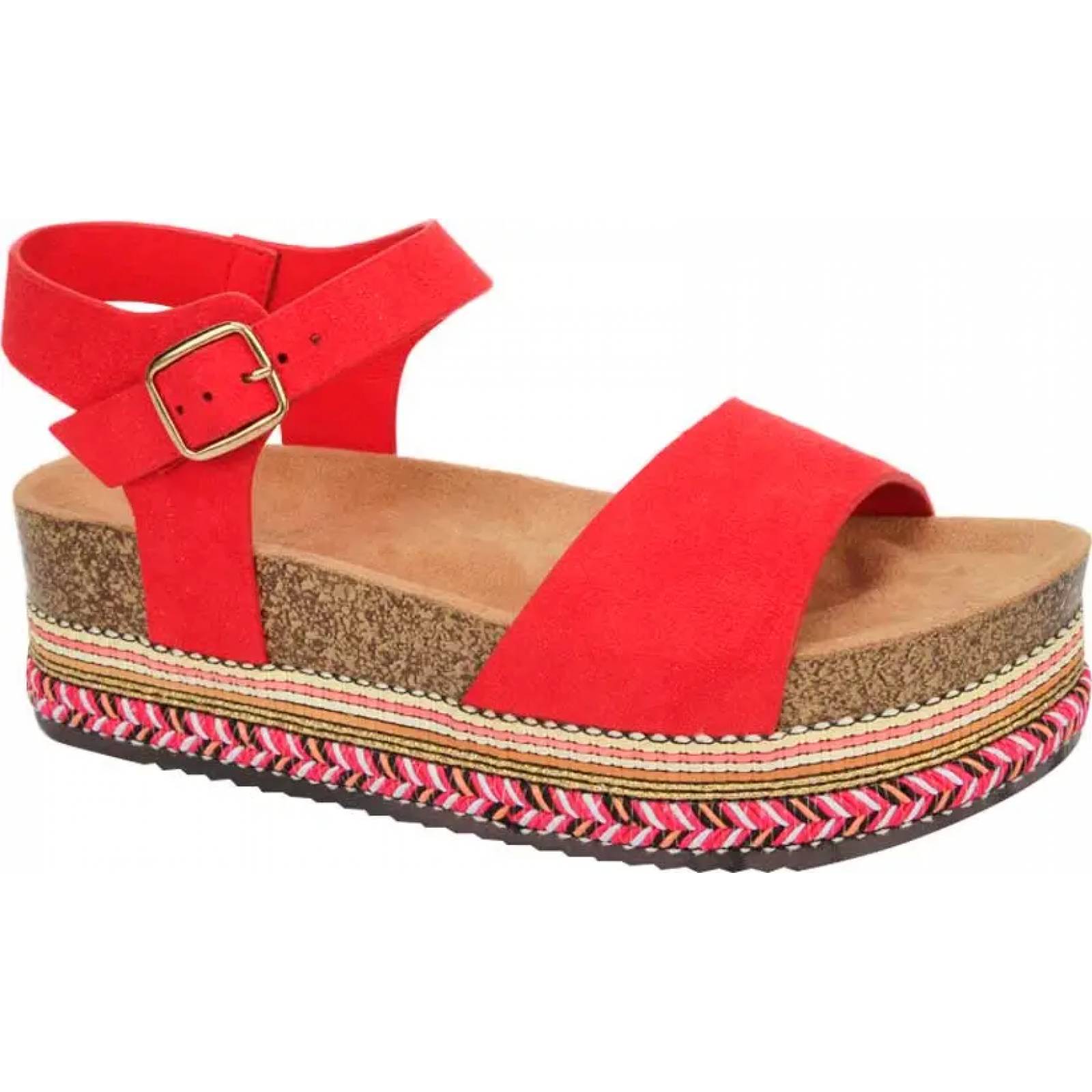 Sandalia casual dama rojo Vi Line Fashion modelo 1583