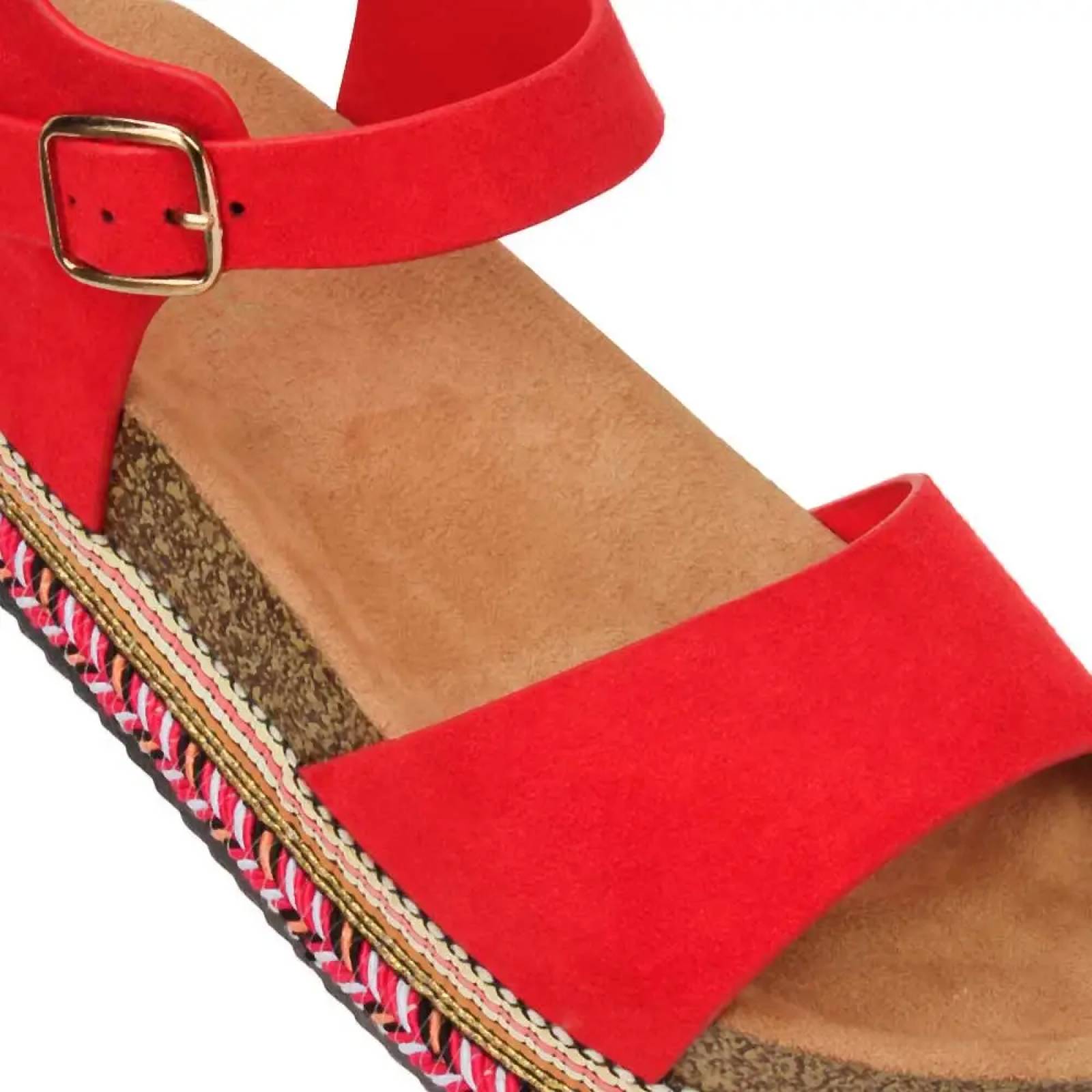 Sandalia casual dama rojo Vi Line Fashion modelo 1583