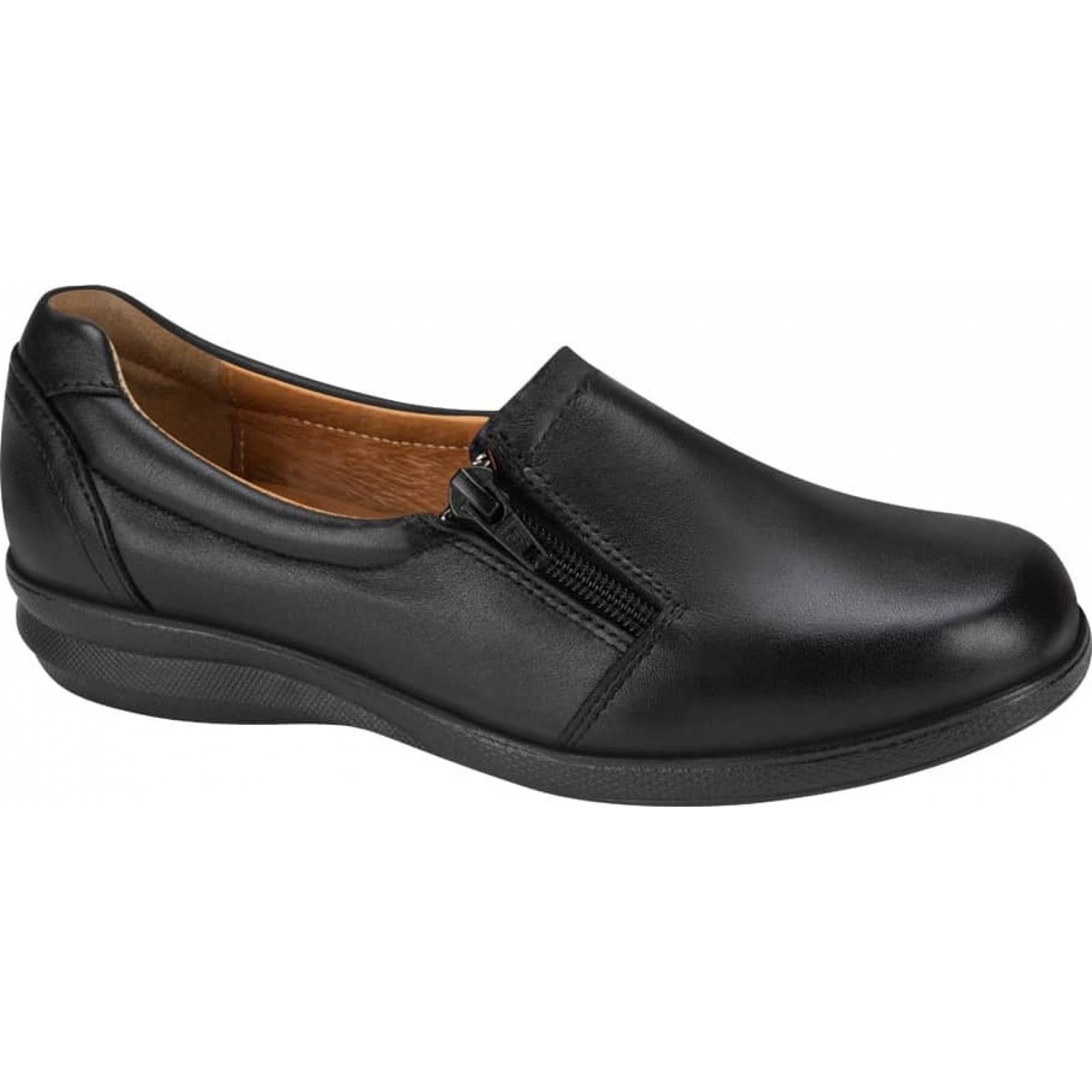 Choclo confort dama negro piel Shosh Confort modelo 510