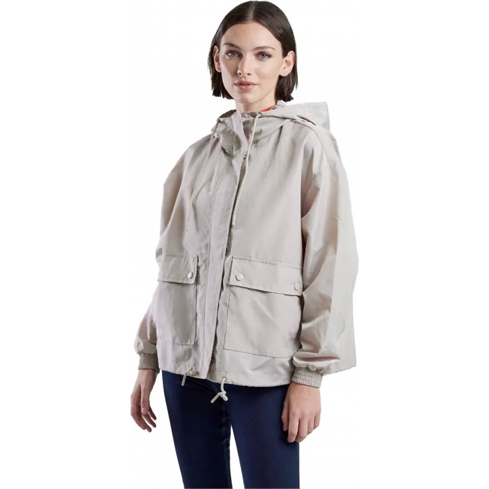 Chamarra abrigadora dama beige Holly Land modelo 9299