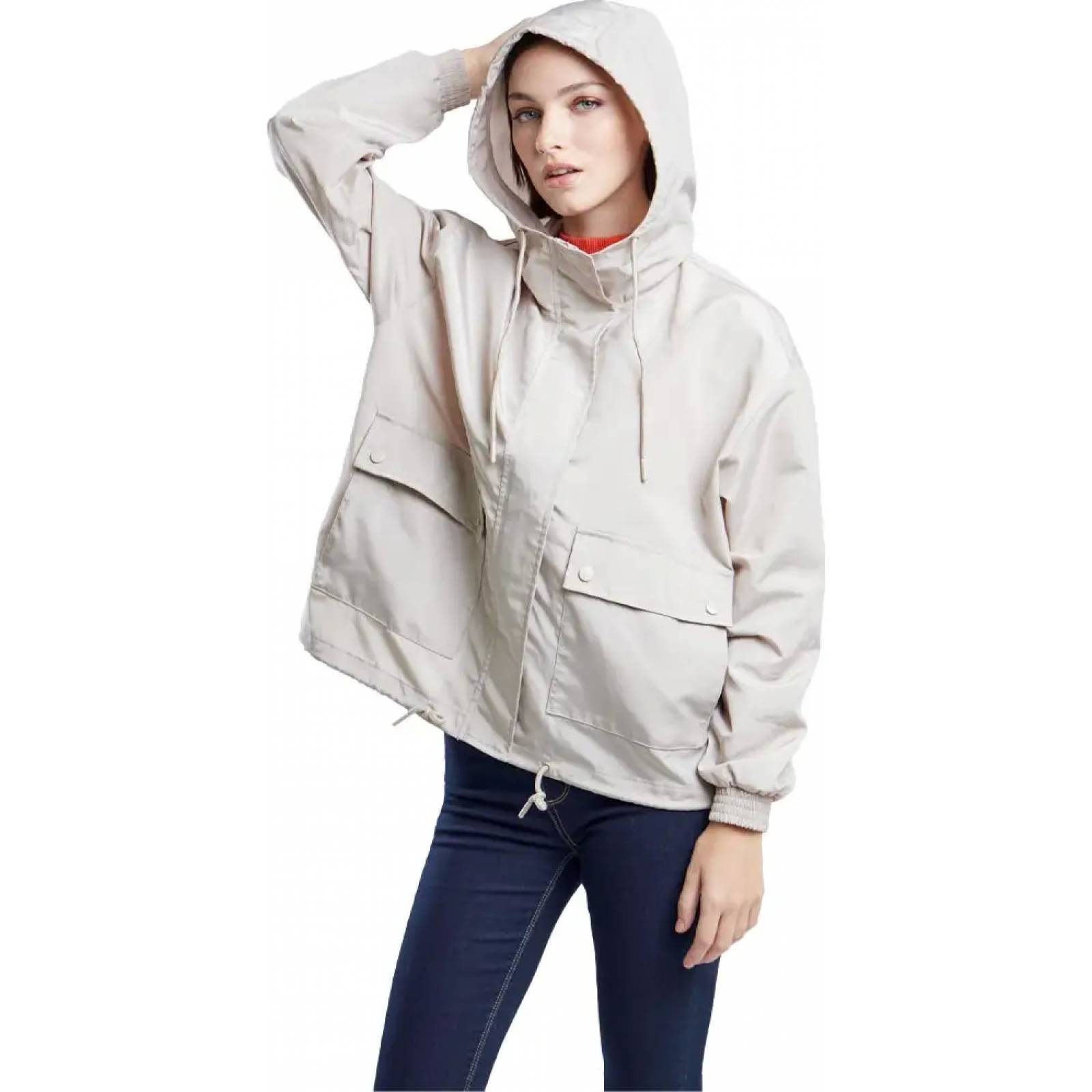 Chamarra abrigadora dama beige Holly Land modelo 9299