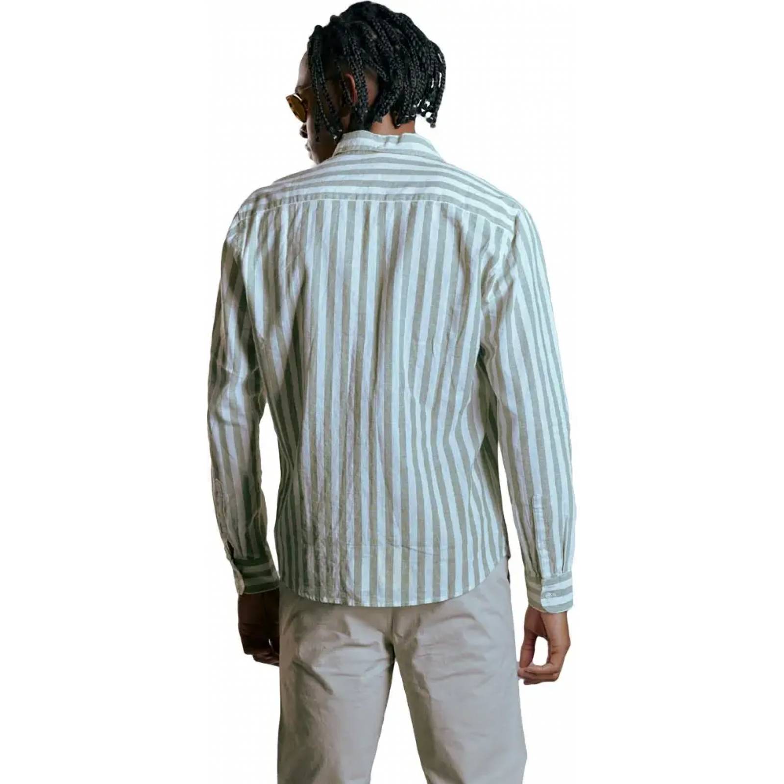 Camisa casual caballero verde Hpc Polo modelo 0558