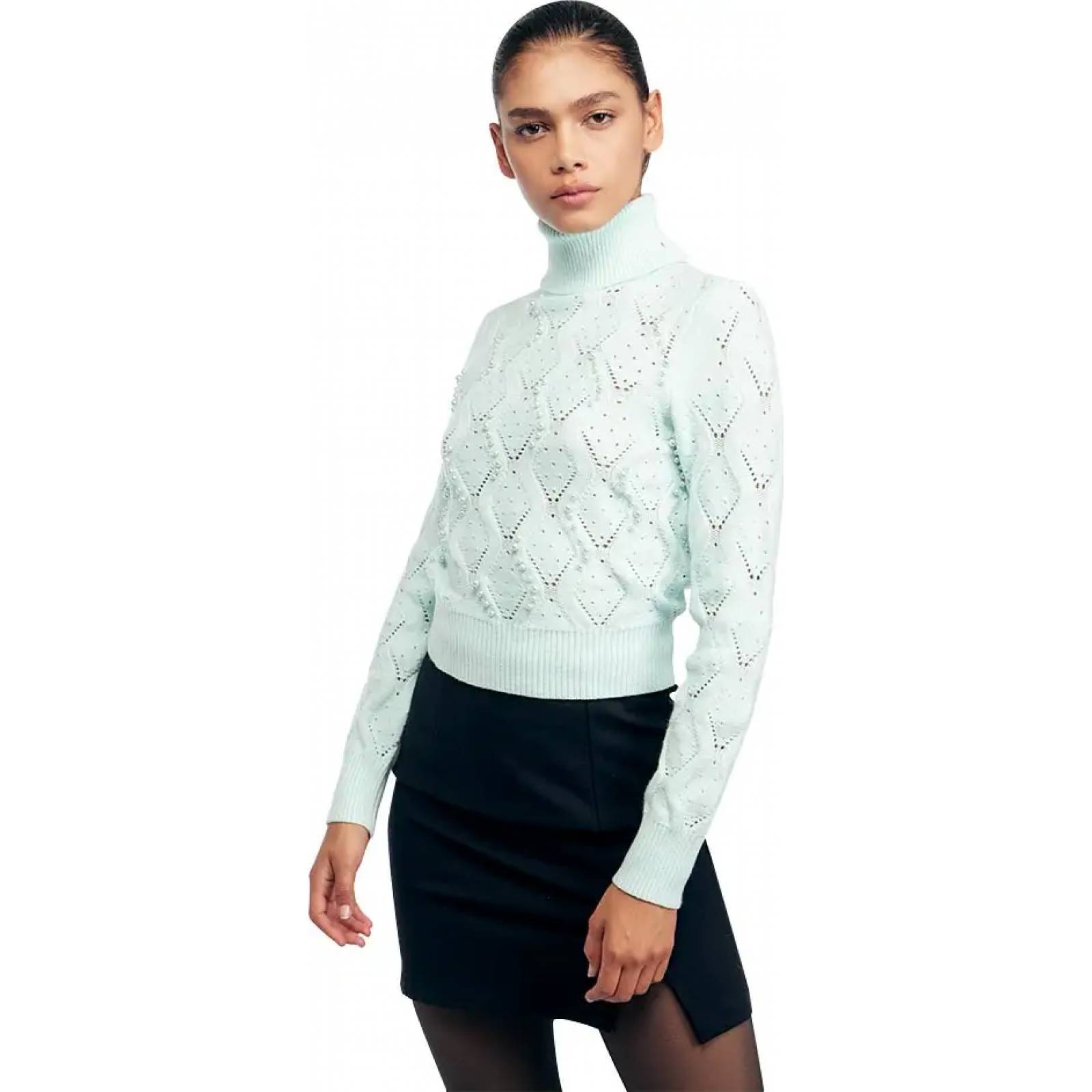 Sueter abrigadora dama azul menta Sao Paulo modelo 9116