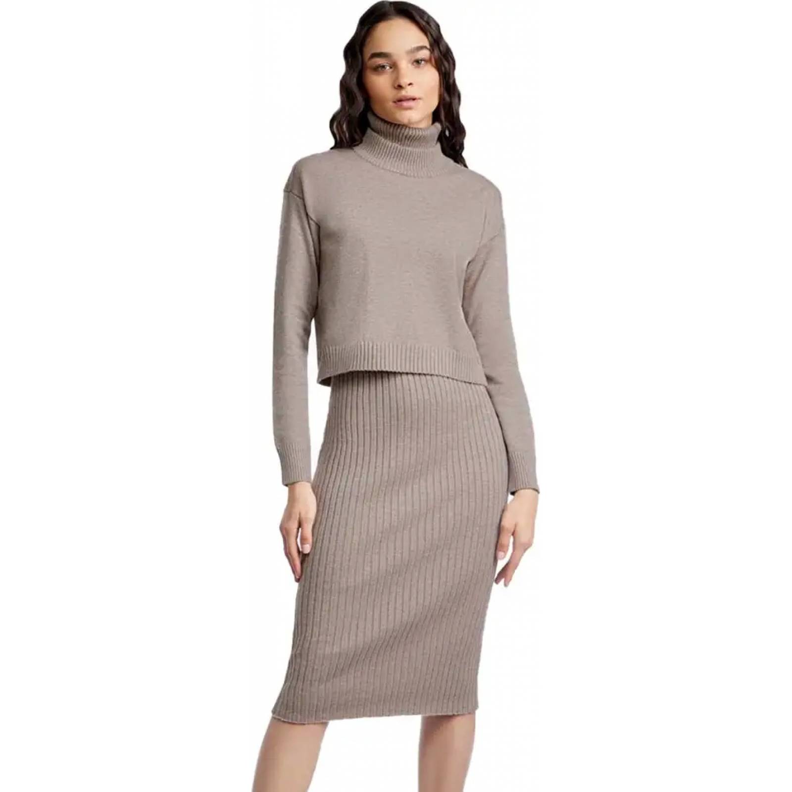 Vestido casual dama beige Holly Land modelo CHA3