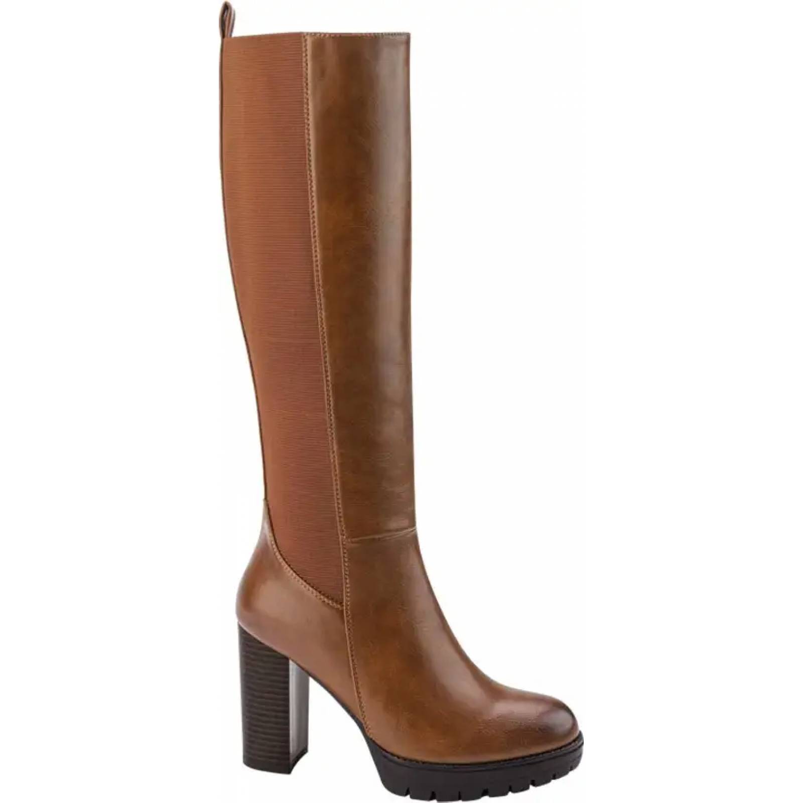 Botas largas dama cognac Sao Paulo modelo 6865