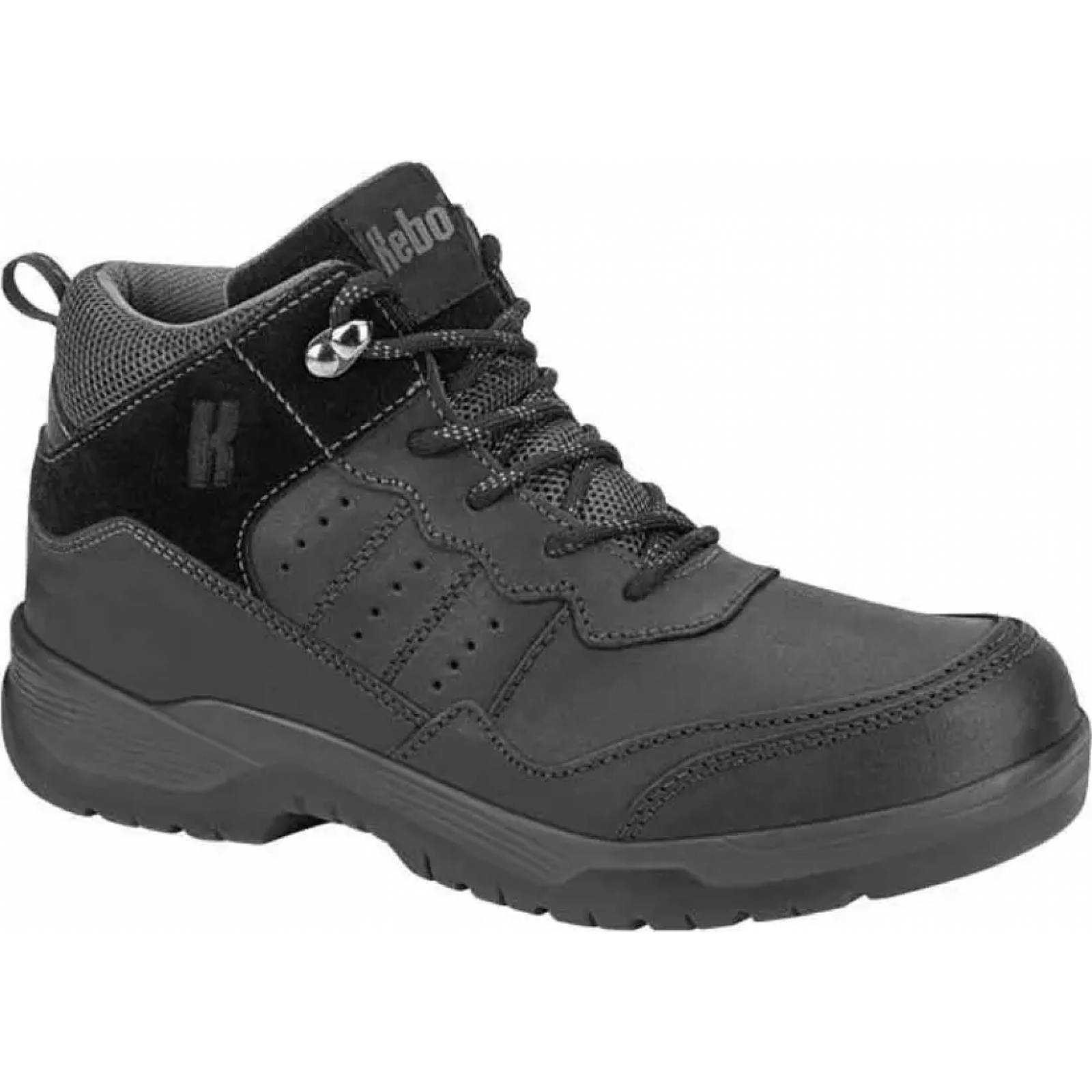 Bota hiker caballero negro piel Kebo modelo 610