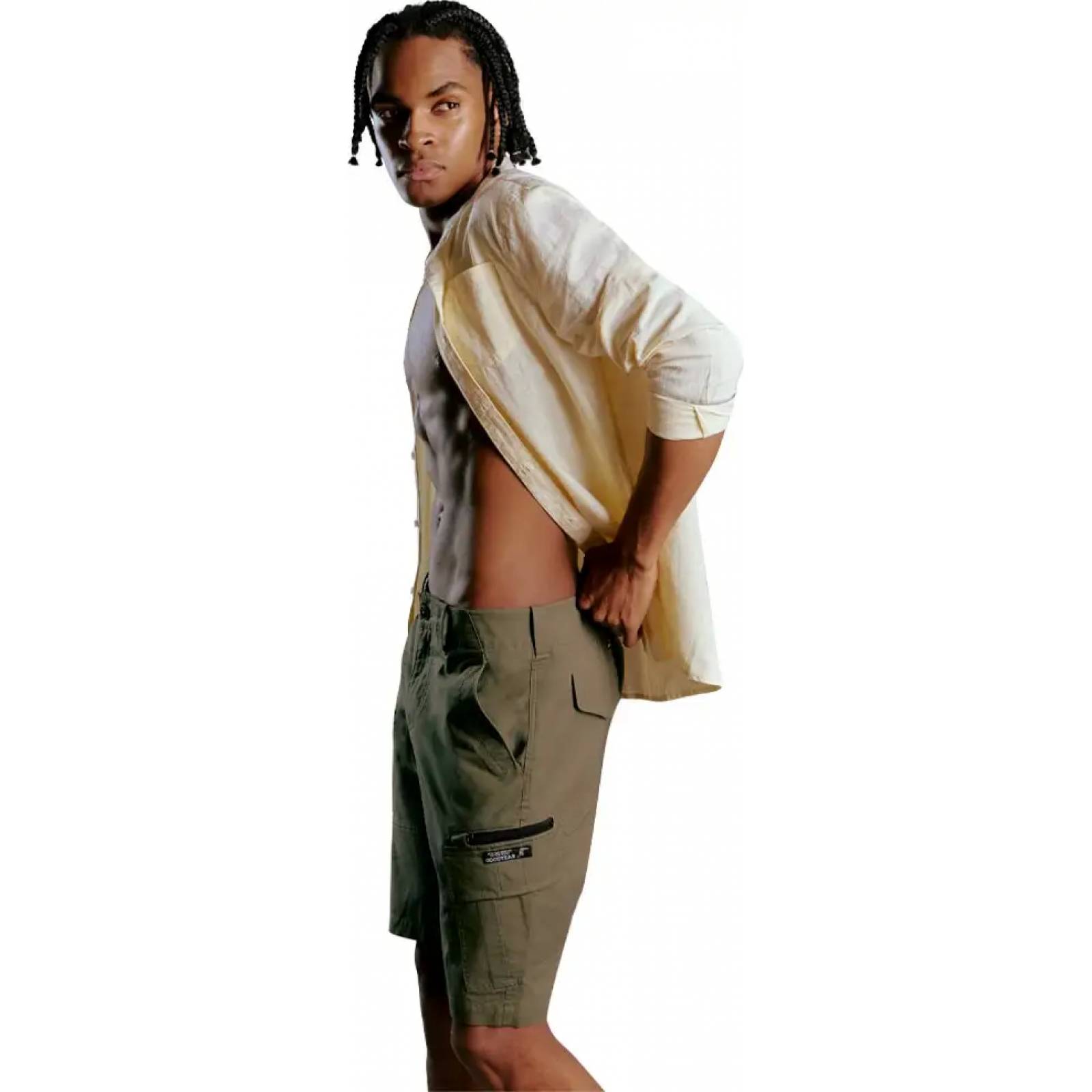 Bermuda/short casual caballero verde olivo Goodyear modelo 0420