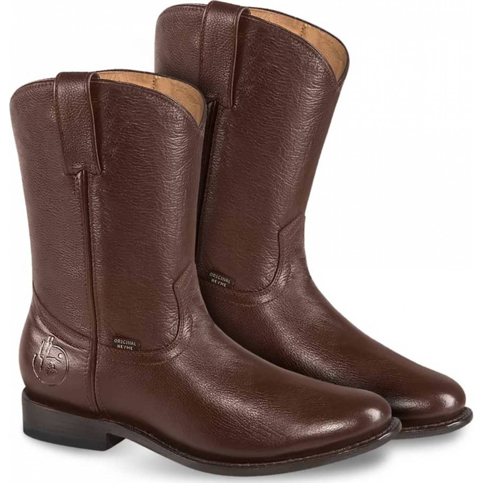 Botas largas vaqueras caballero cafe piel Reyme modelo 710