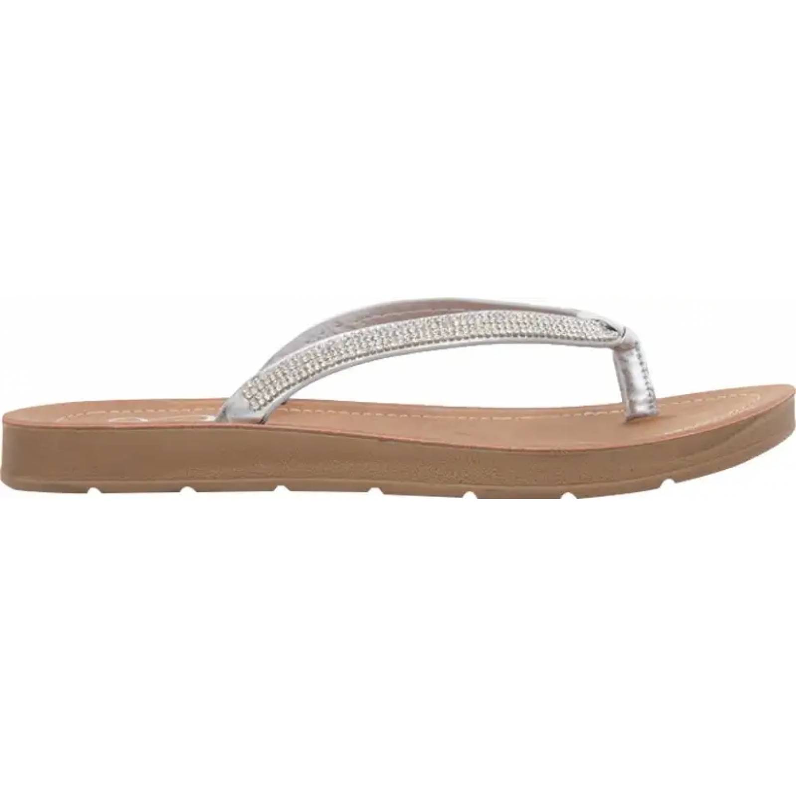Sandalia casual dama plata Pink By Price Shoes modelo 7173