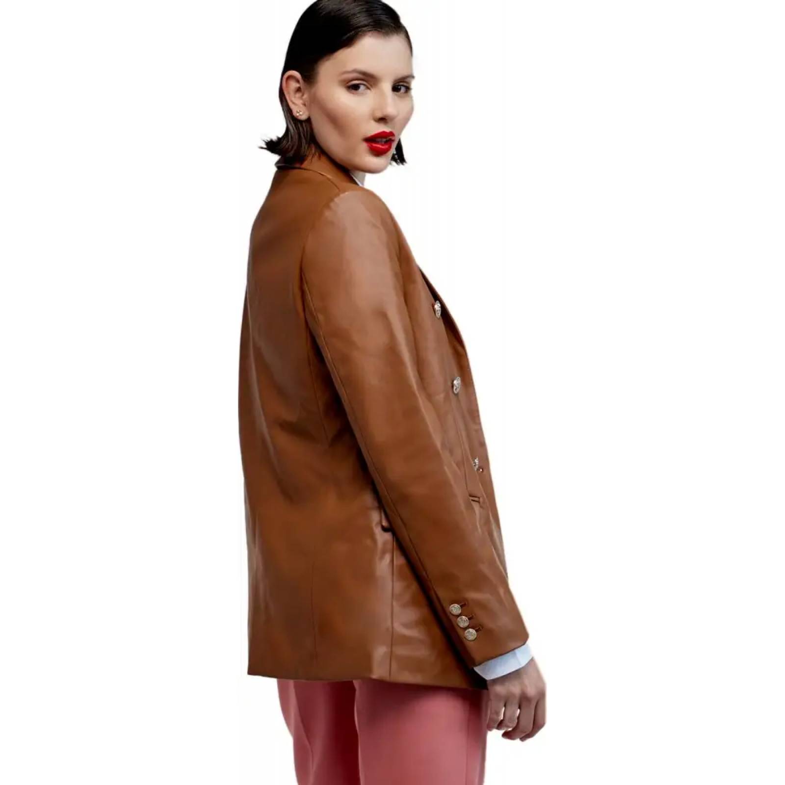 Saco casual dama cafe Holly Land modelo VR02