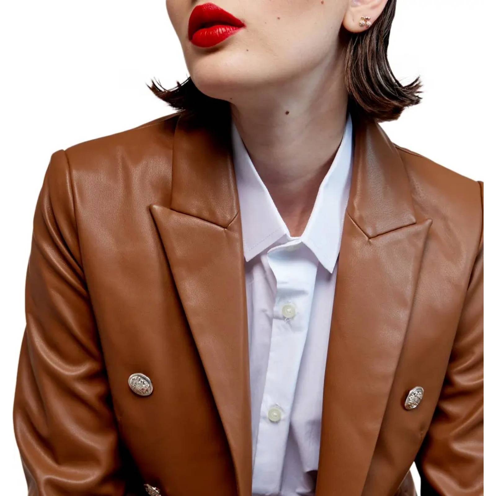 Saco casual dama cafe Holly Land modelo VR02