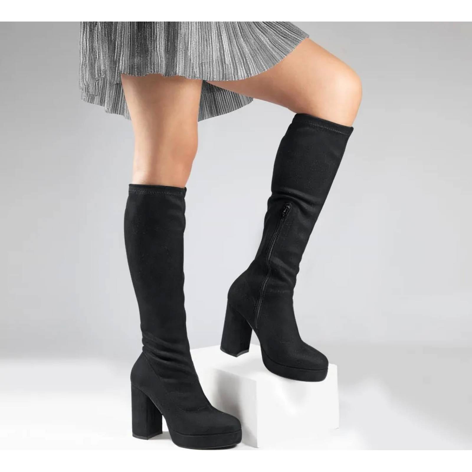 Botas largas azul online marino