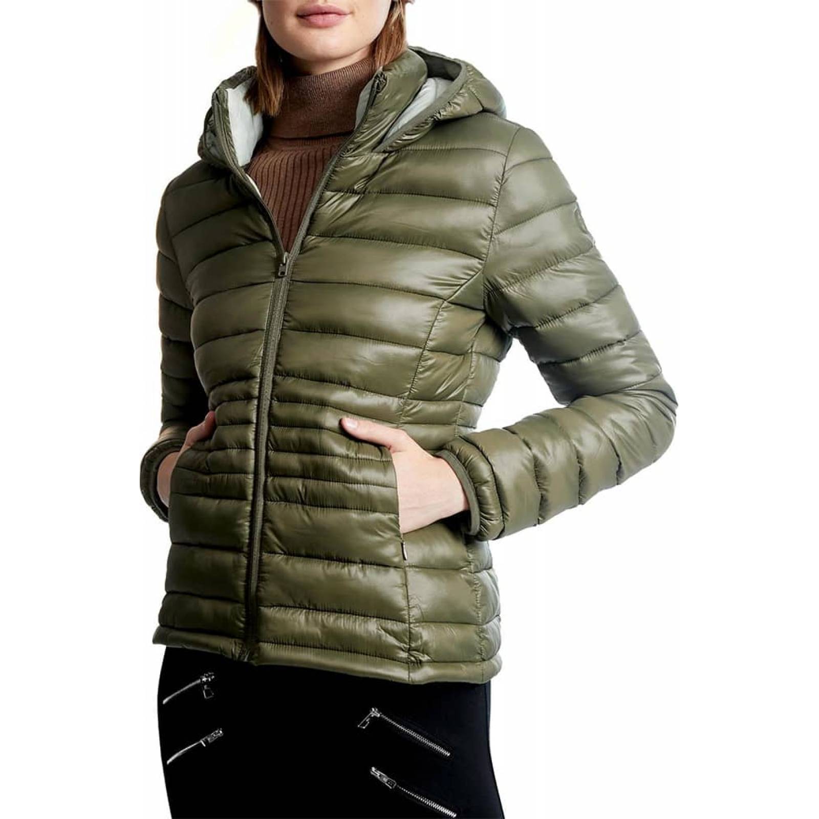 Chamarra abrigadora dama verde olivo Holly Land modelo 1024