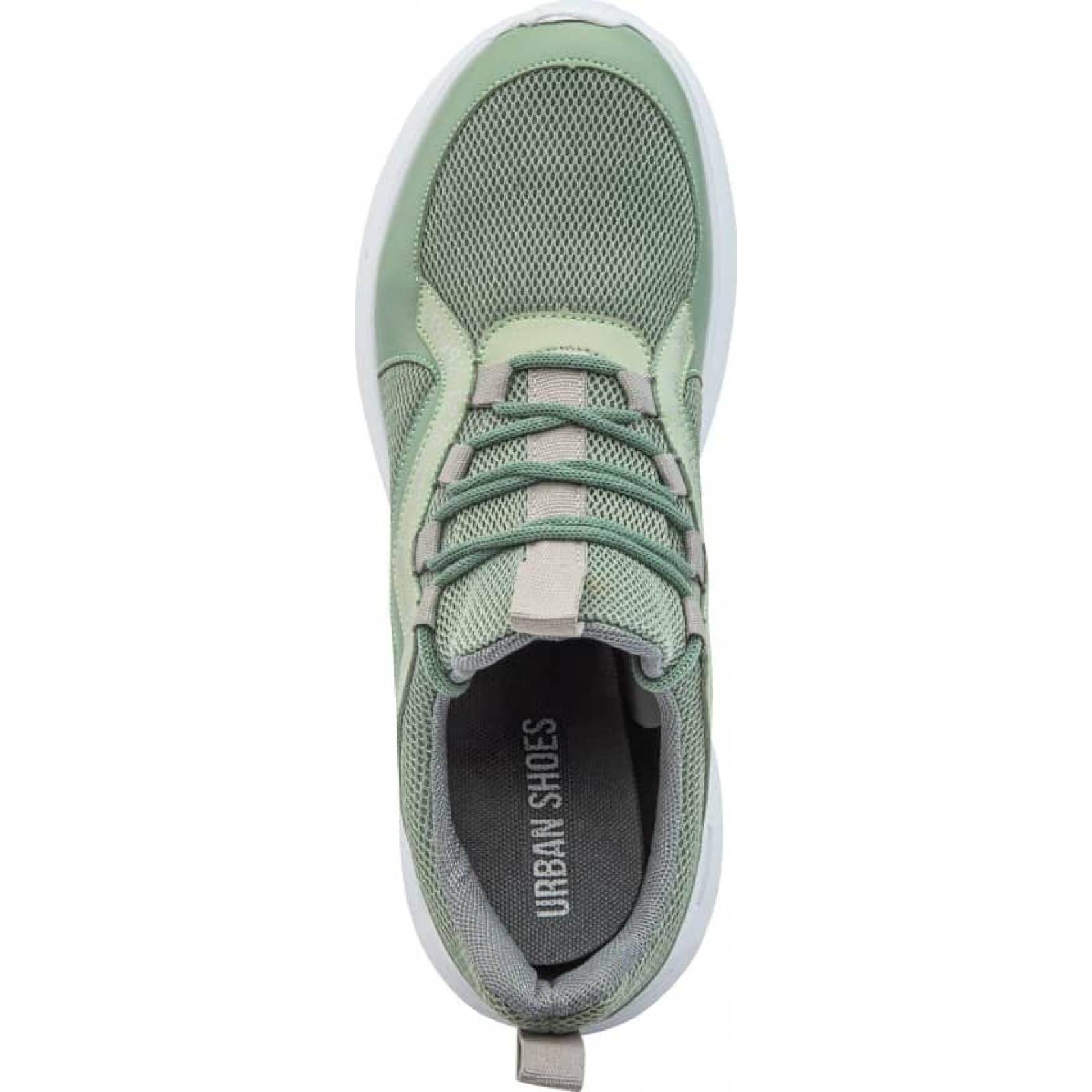 Choclo tenis casual urbano dama verde pistache Urban Shoes modelo 127