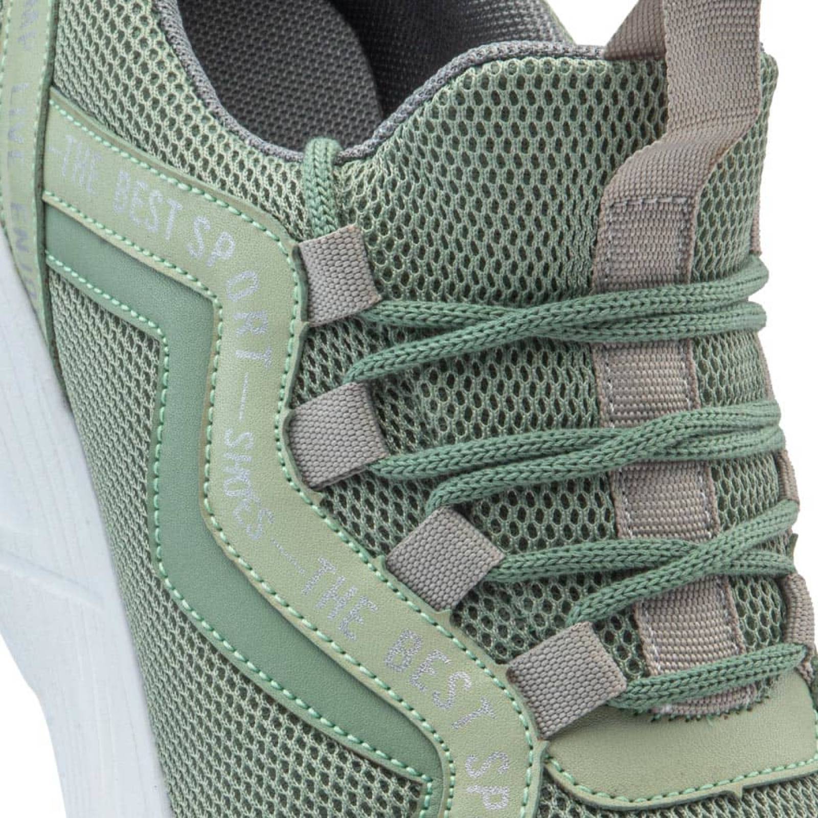 Choclo tenis casual urbano dama verde pistache Urban Shoes modelo 127