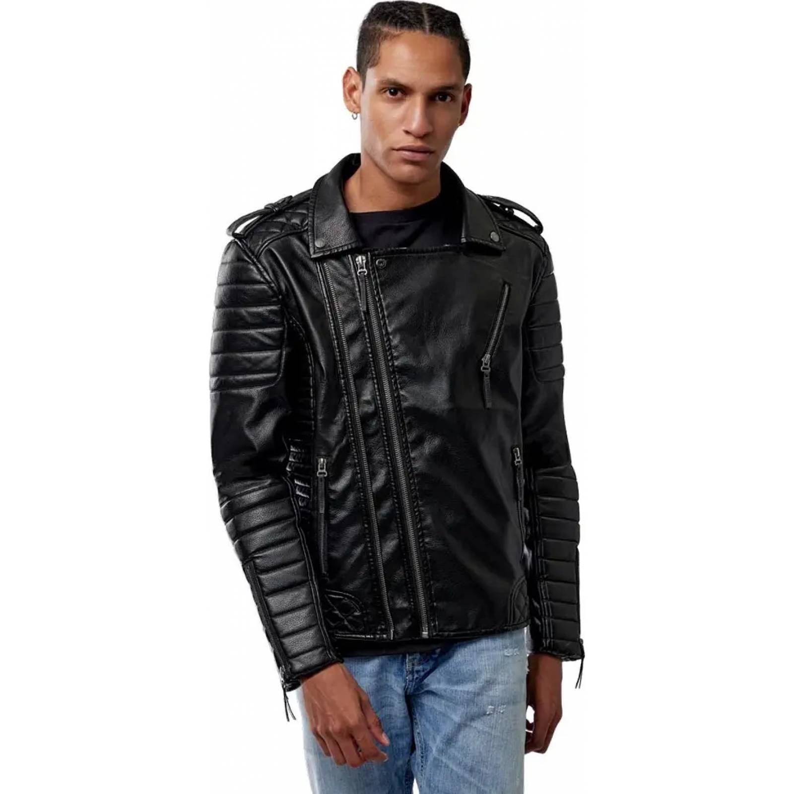 Chamarra abrigadora caballero negro Hard Soda modelo 1803
