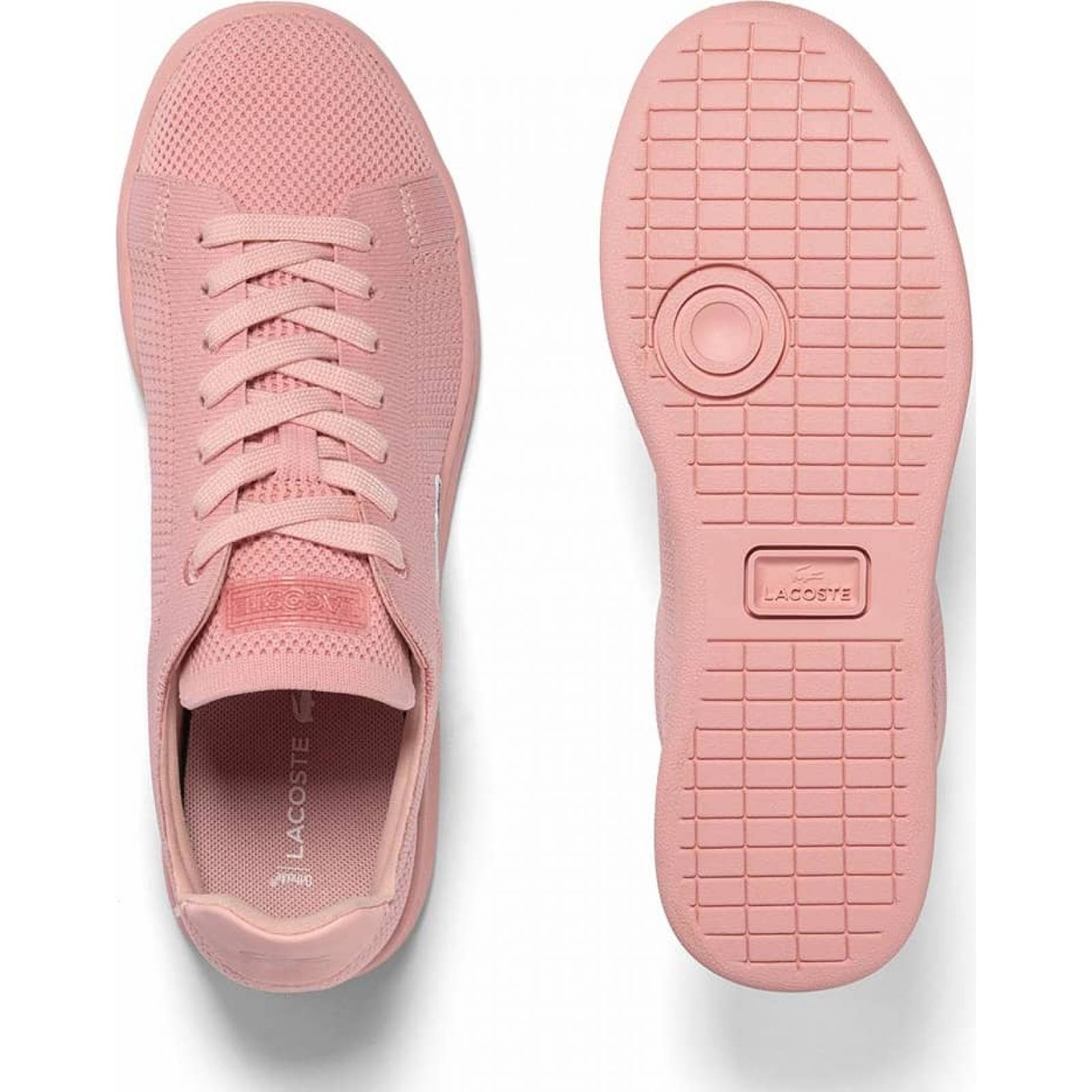 Choclo tenis casual urbano dama rosa piel Lacoste modelo 113C