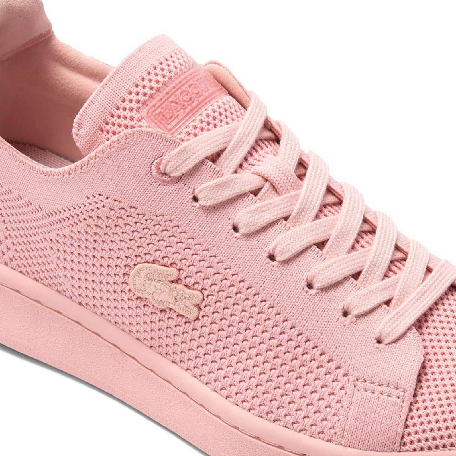 Choclo tenis casual urbano dama rosa piel Lacoste modelo 113C