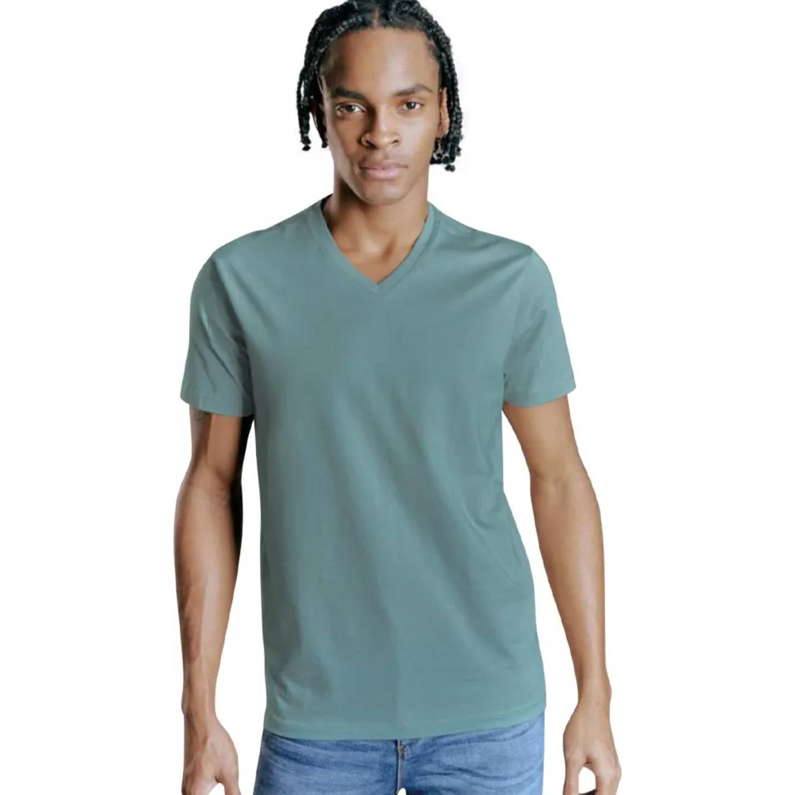 Playera casual caballero verde Next & Co modelo 0474