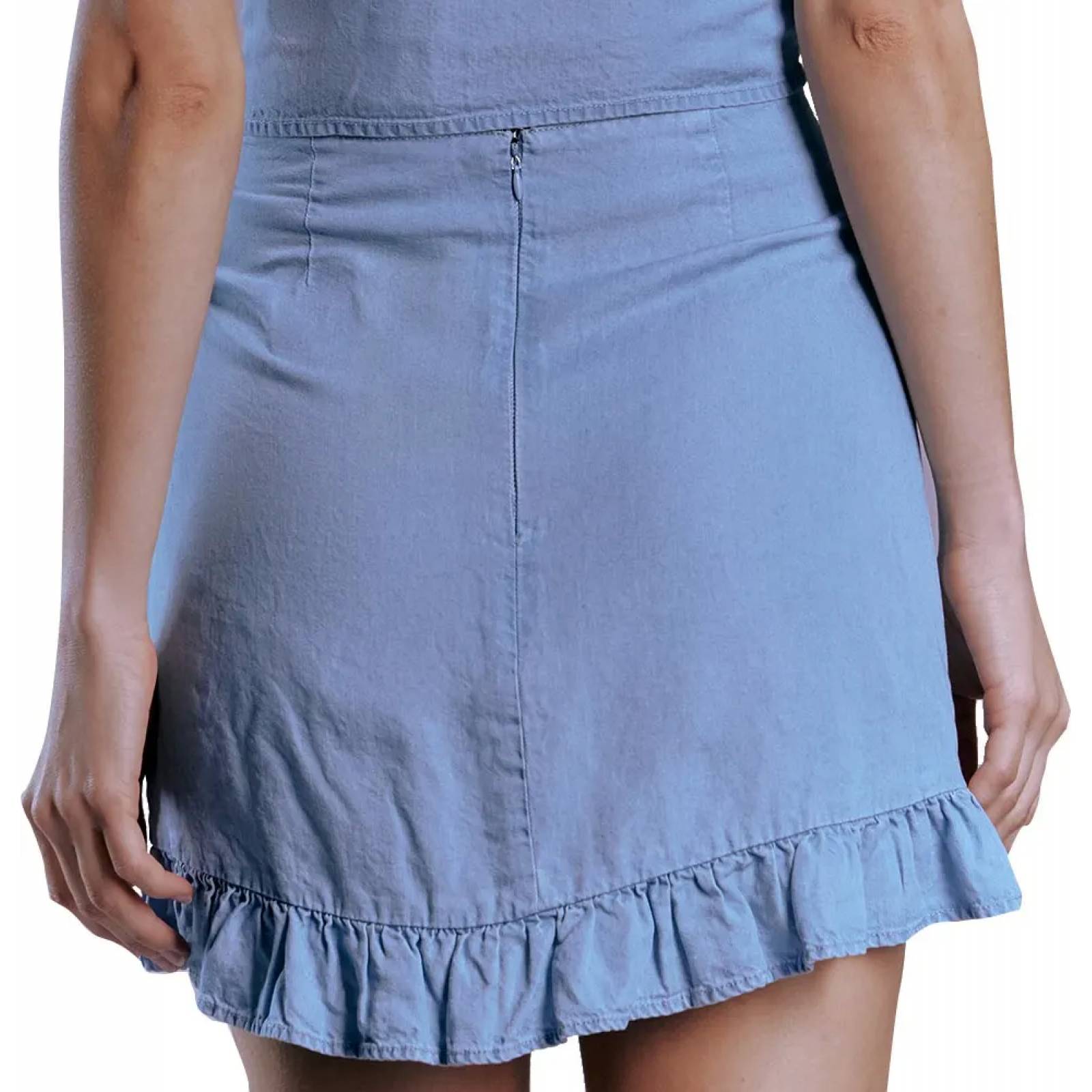 Falda casual dama azul Holly Land modelo 1012