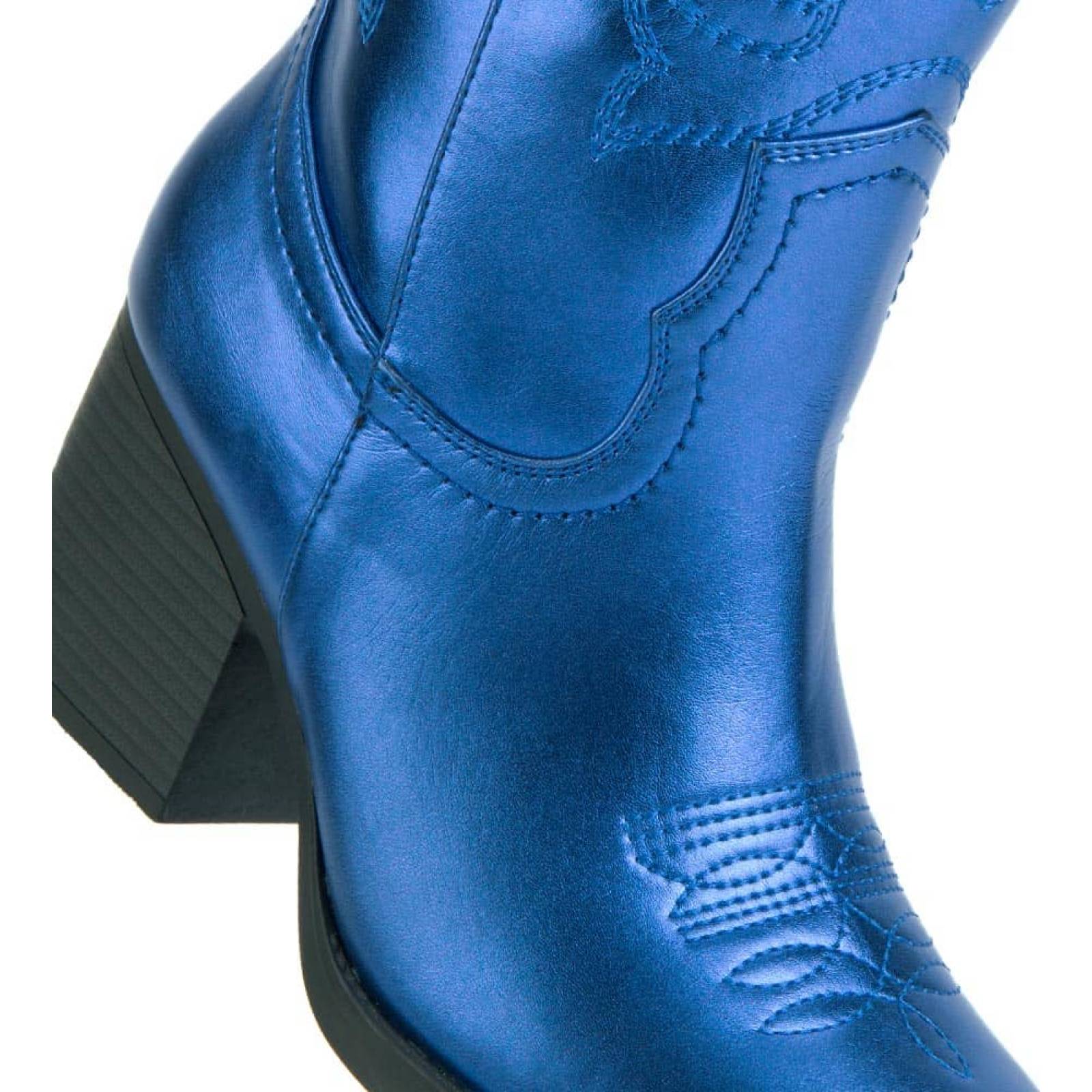 Botas 3/4 vaqueras dama azul Tierra Bendita modelo 5110