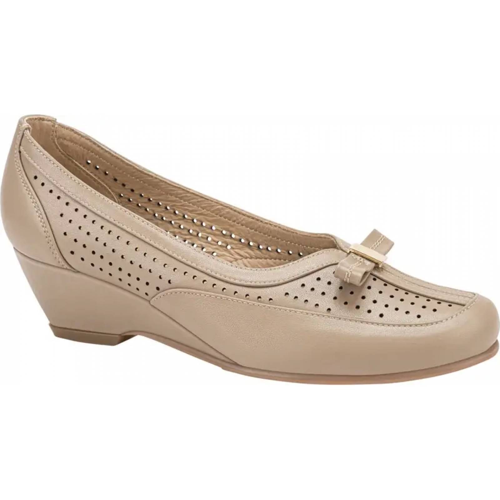 Zapatilla confort dama taupe piel Shosh Confort modelo 7223