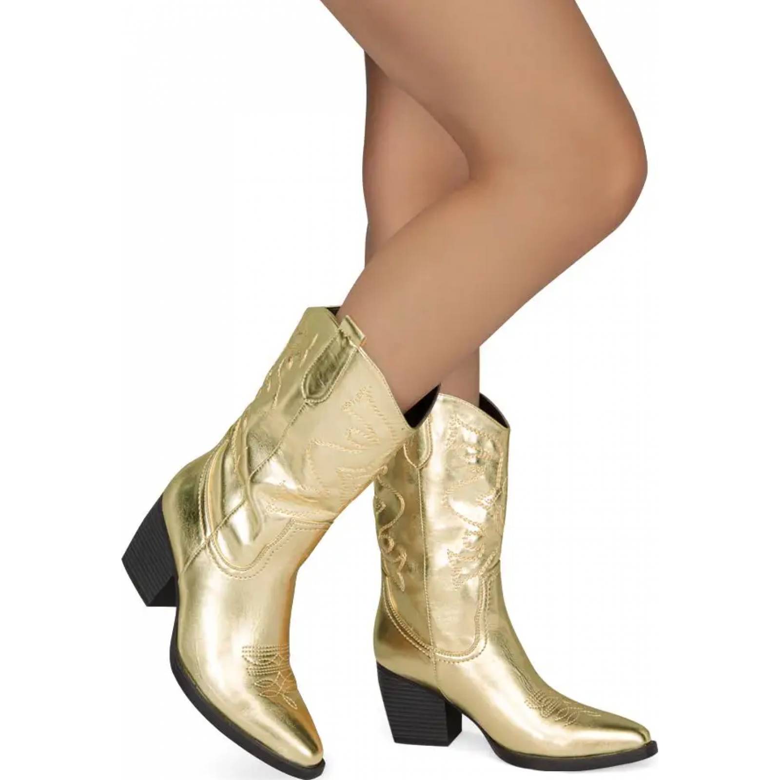 Botas 3/4 vaqueras dama oro Tierra Bendita modelo 5110