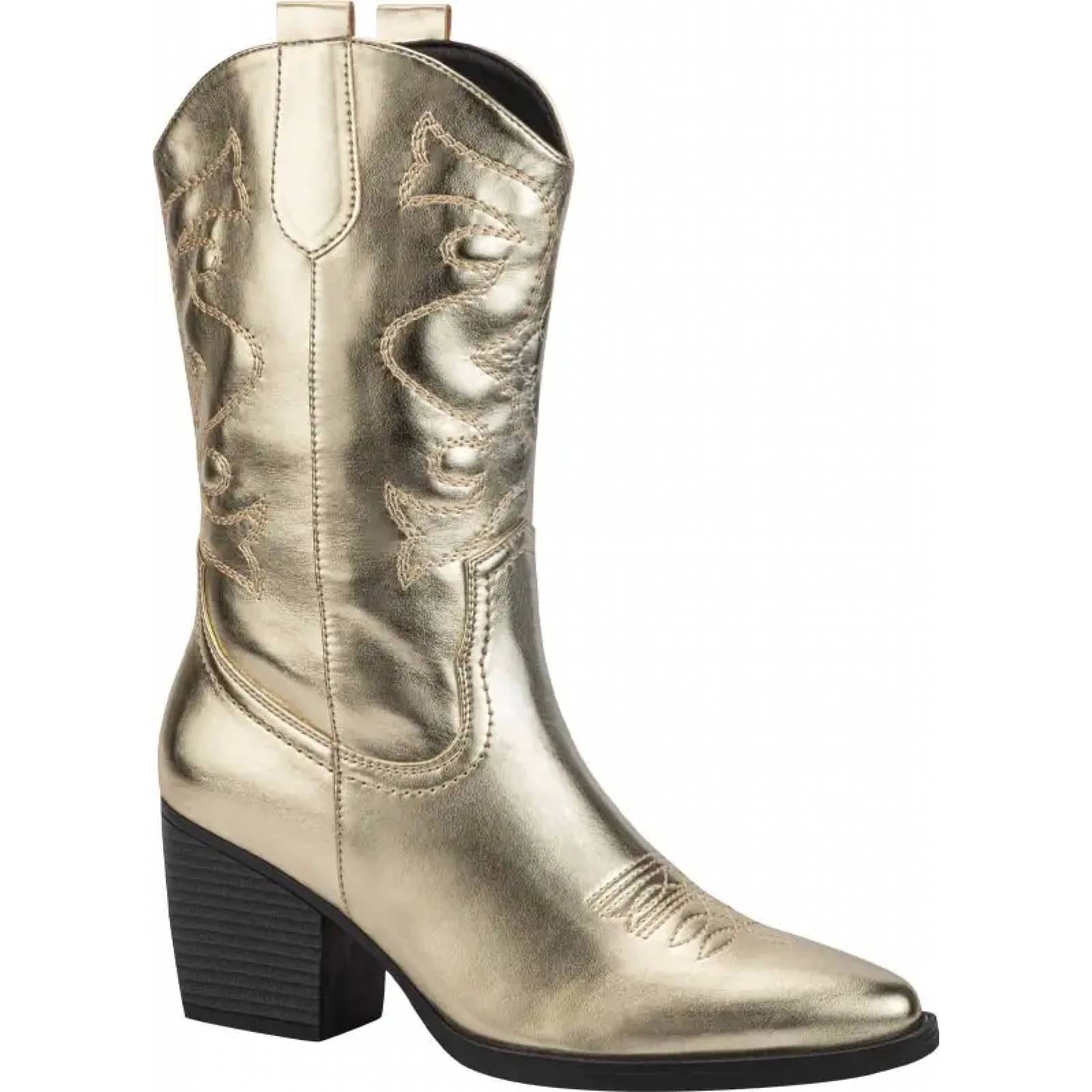 Botas 3/4 vaqueras dama oro Tierra Bendita modelo 5110