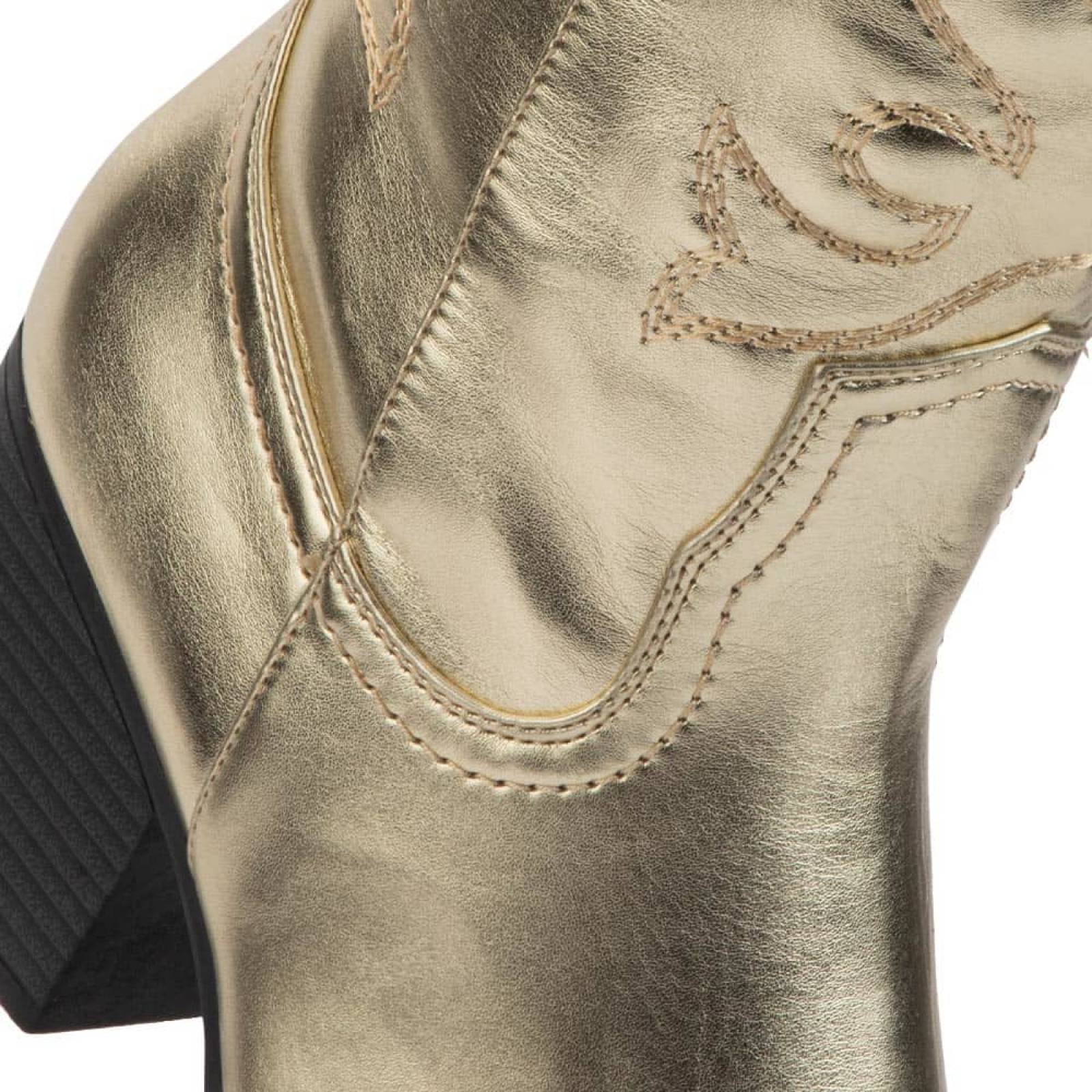 Botas 3/4 vaqueras dama oro Tierra Bendita modelo 5110