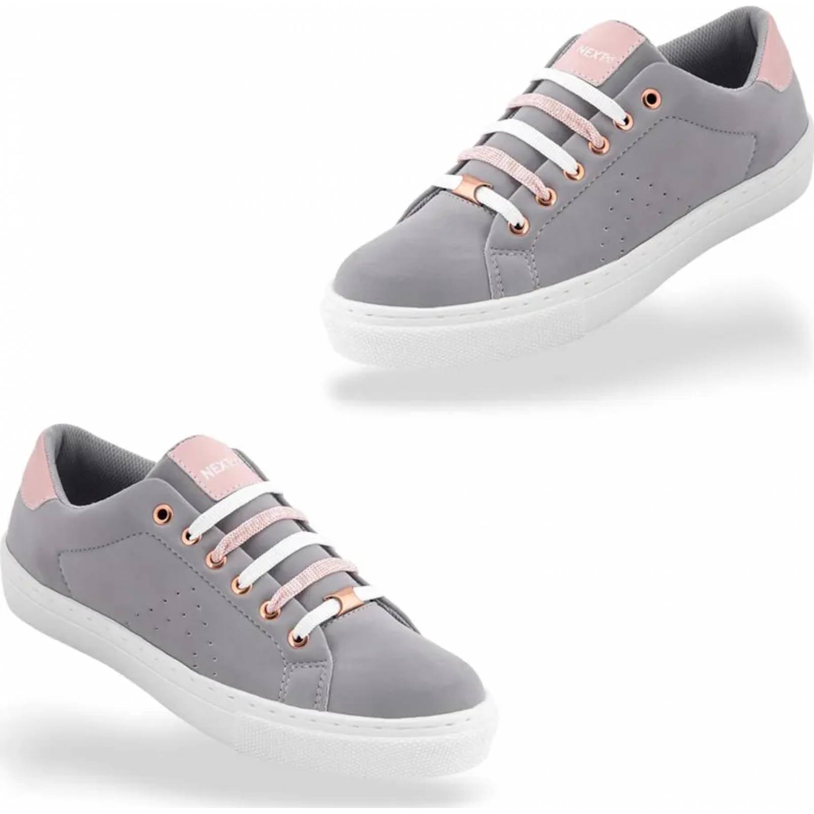 Choclo tenis casual urbano dama gris Next & Co modelo 3869