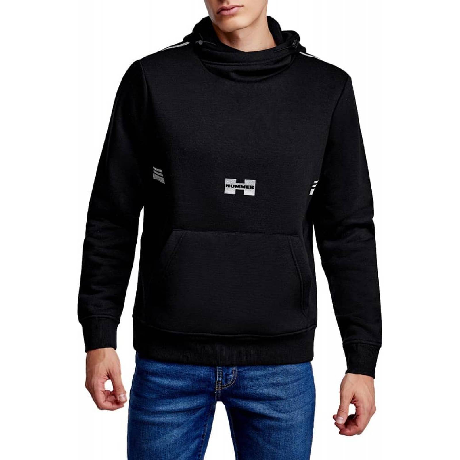 Sudadera casual caballero negro Hummer modelo RE31