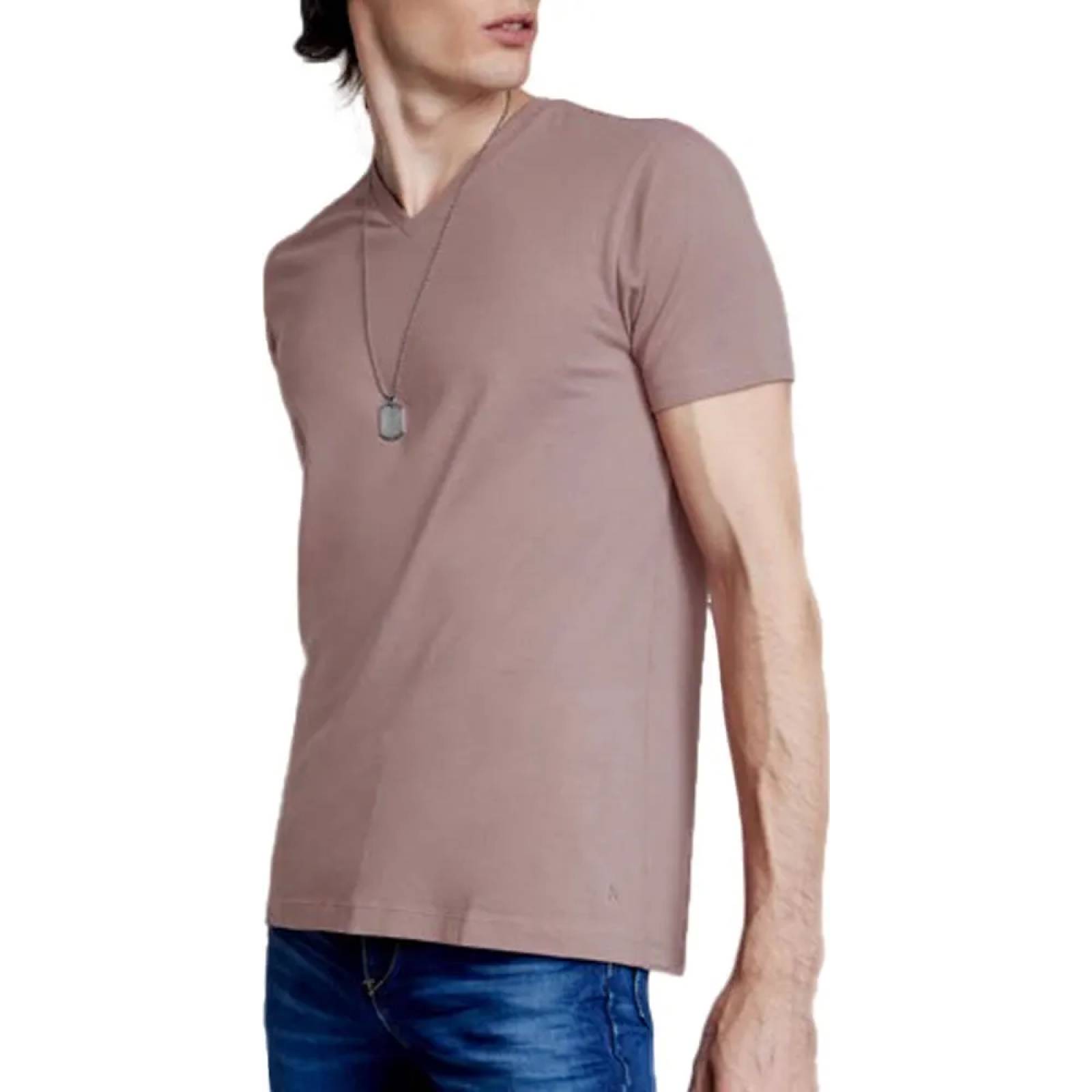 Playera casual caballero rosa palo Next & Co modelo 0474