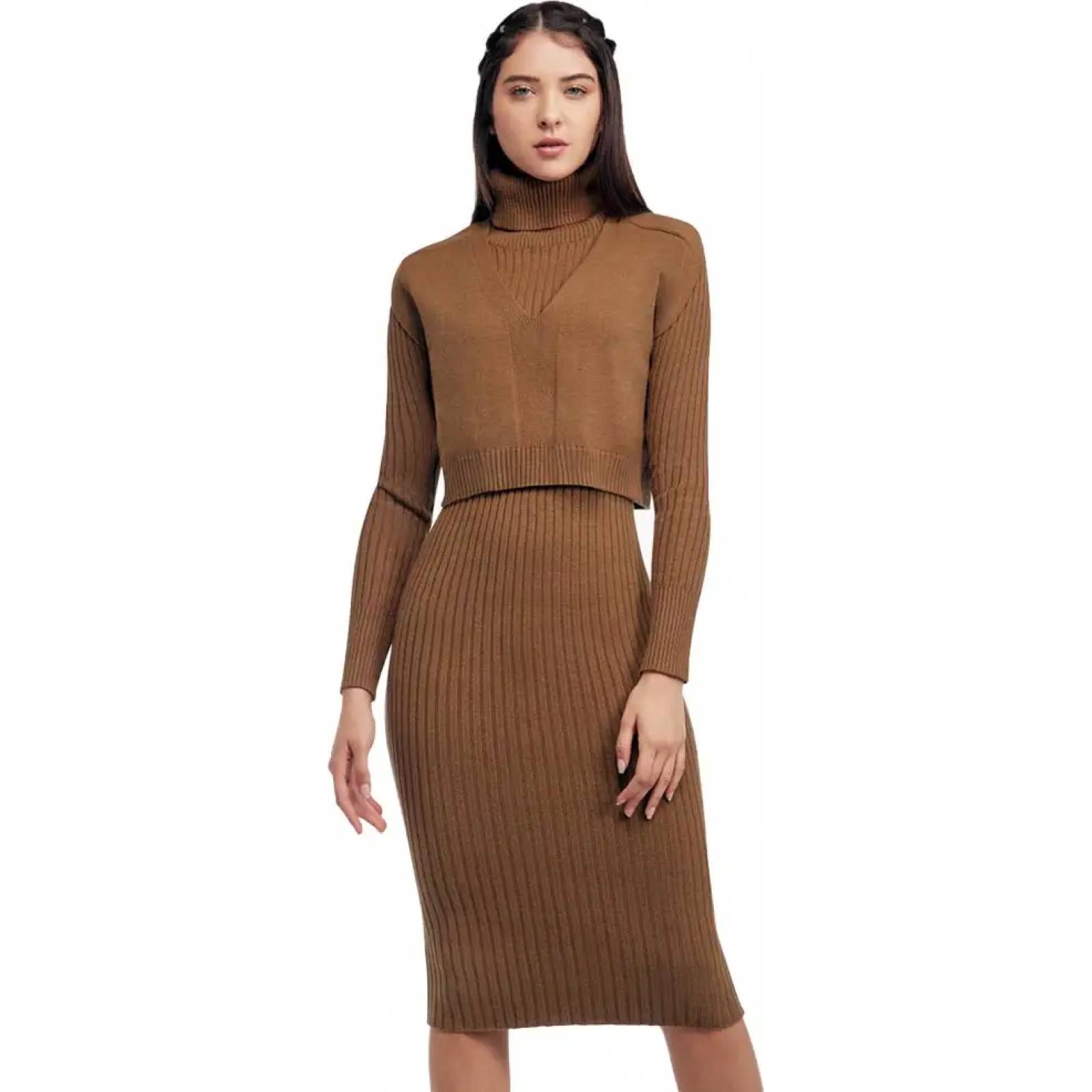 Vestido casual dama camel Holly Land modelo CHA2